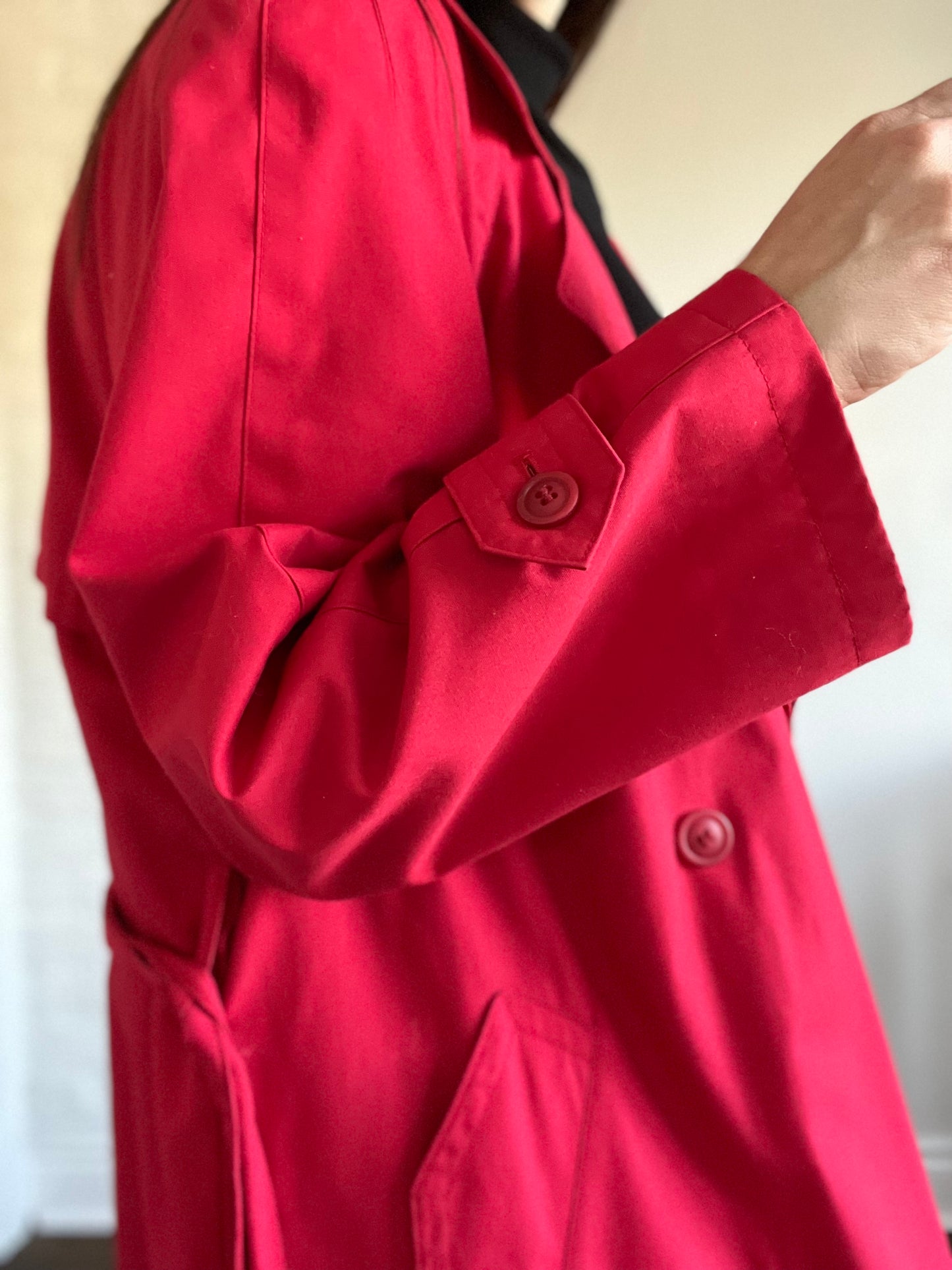 Red Trench Coat - Size XL