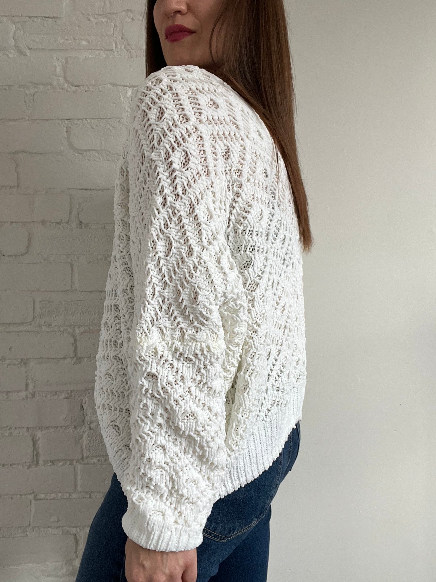 Chenille Chunky Sweater - L