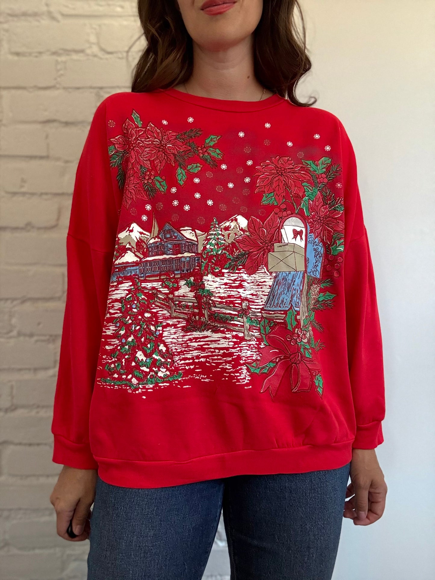 Vintage Christmas Holiday Sweater - Size L/XL