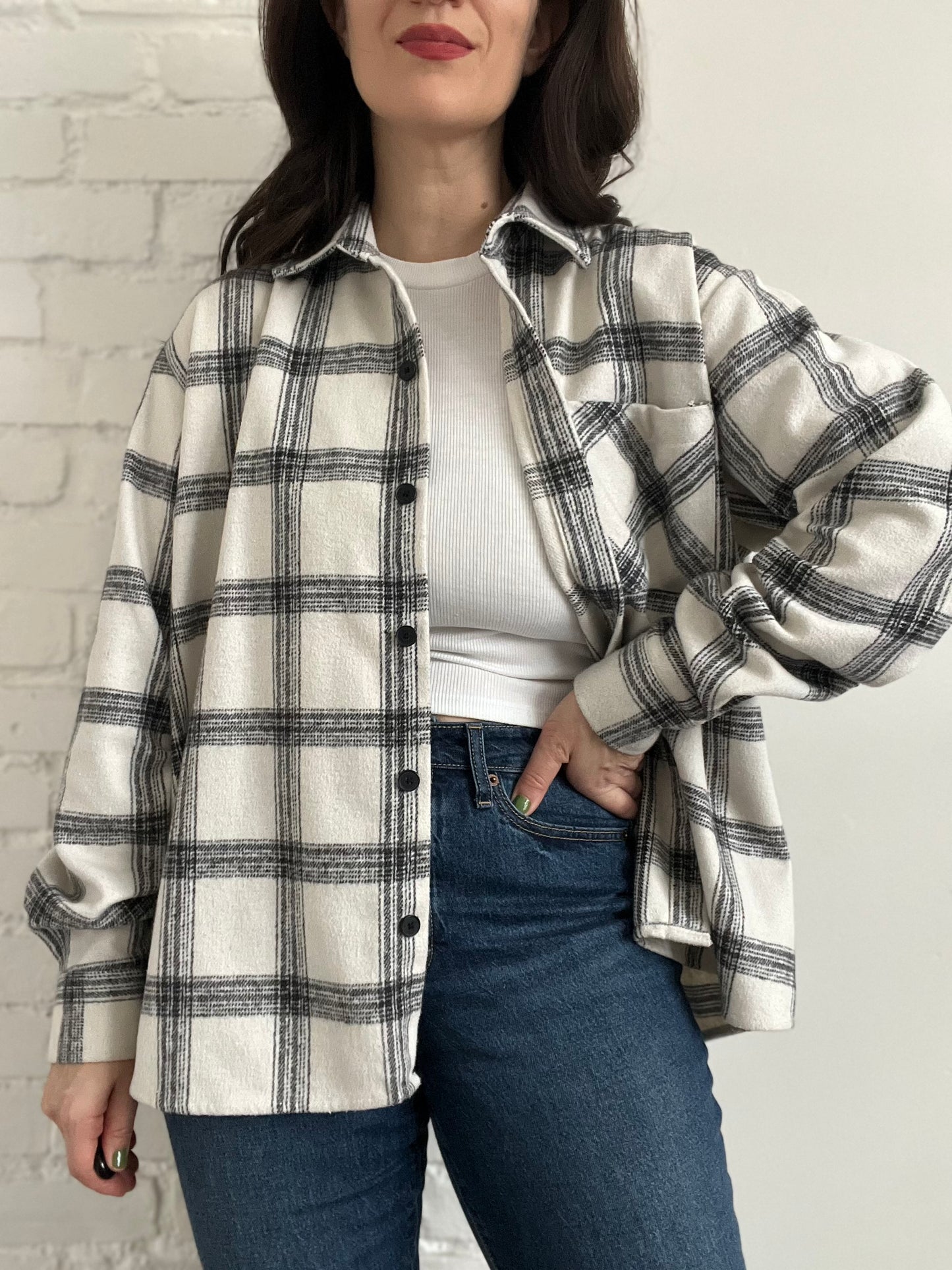 ETHOS Plaid Overshirt - L/XL