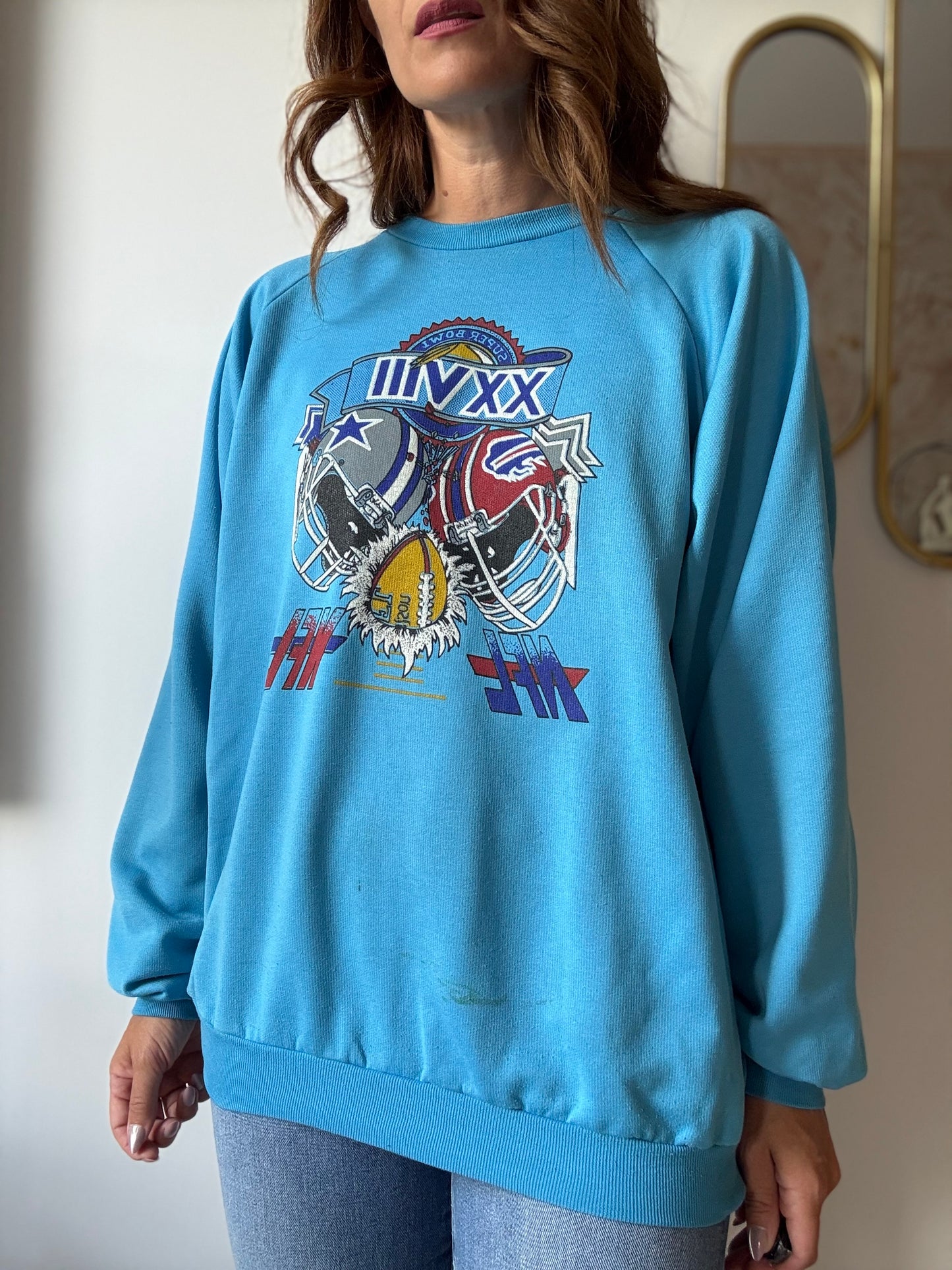 Vintage Buffalo Bills vs. Dallas Cowboys Sweatshirt - Size L