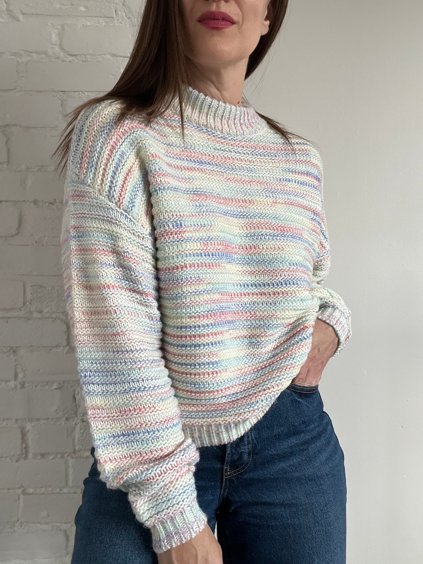 Slouchy Yarn Pastel Knit - S (oversized)