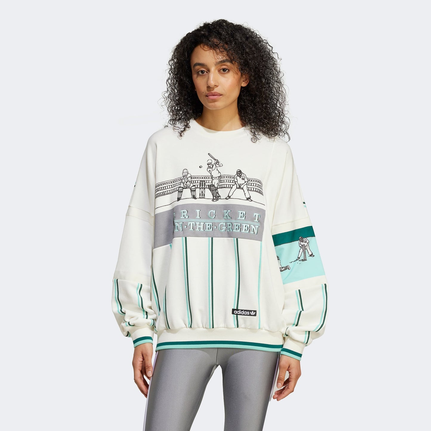 Retro Adidas Cricket Crew Sweatshirt - Size Large