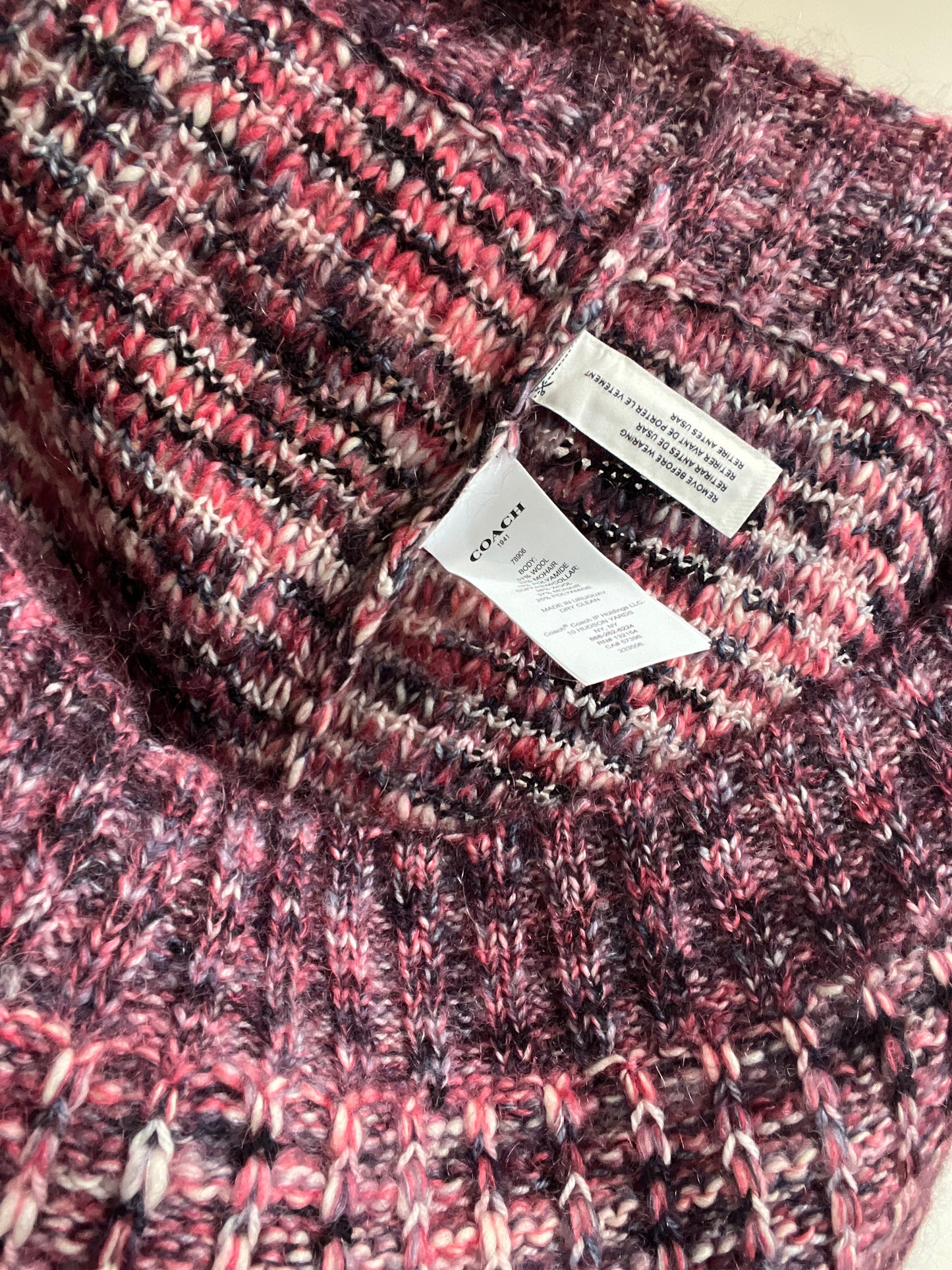 Coach® Multicolour Wool Sweater - M