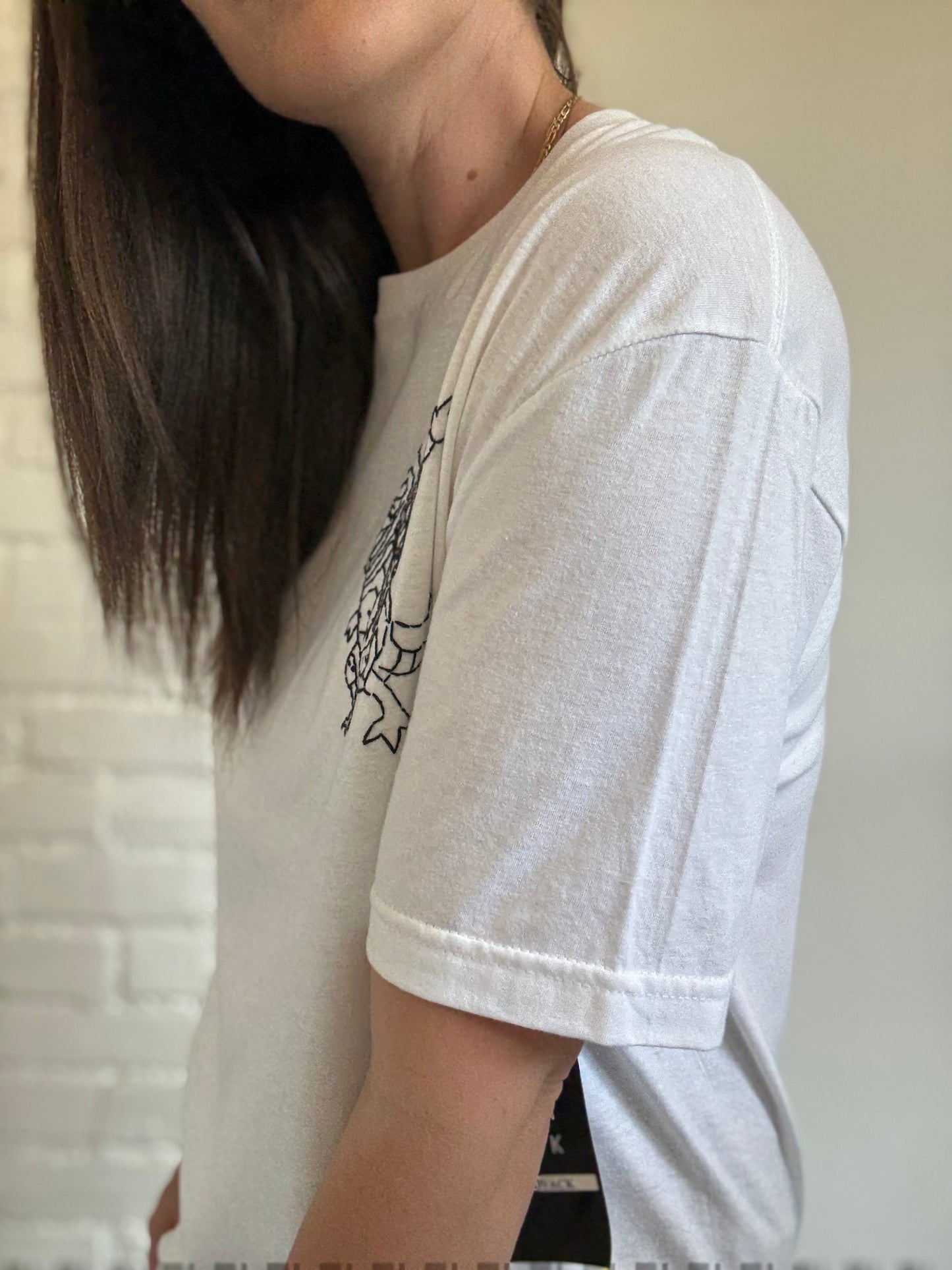 Astronaut Dinosaur Stitch T-Shirt - Size L (Unisex)