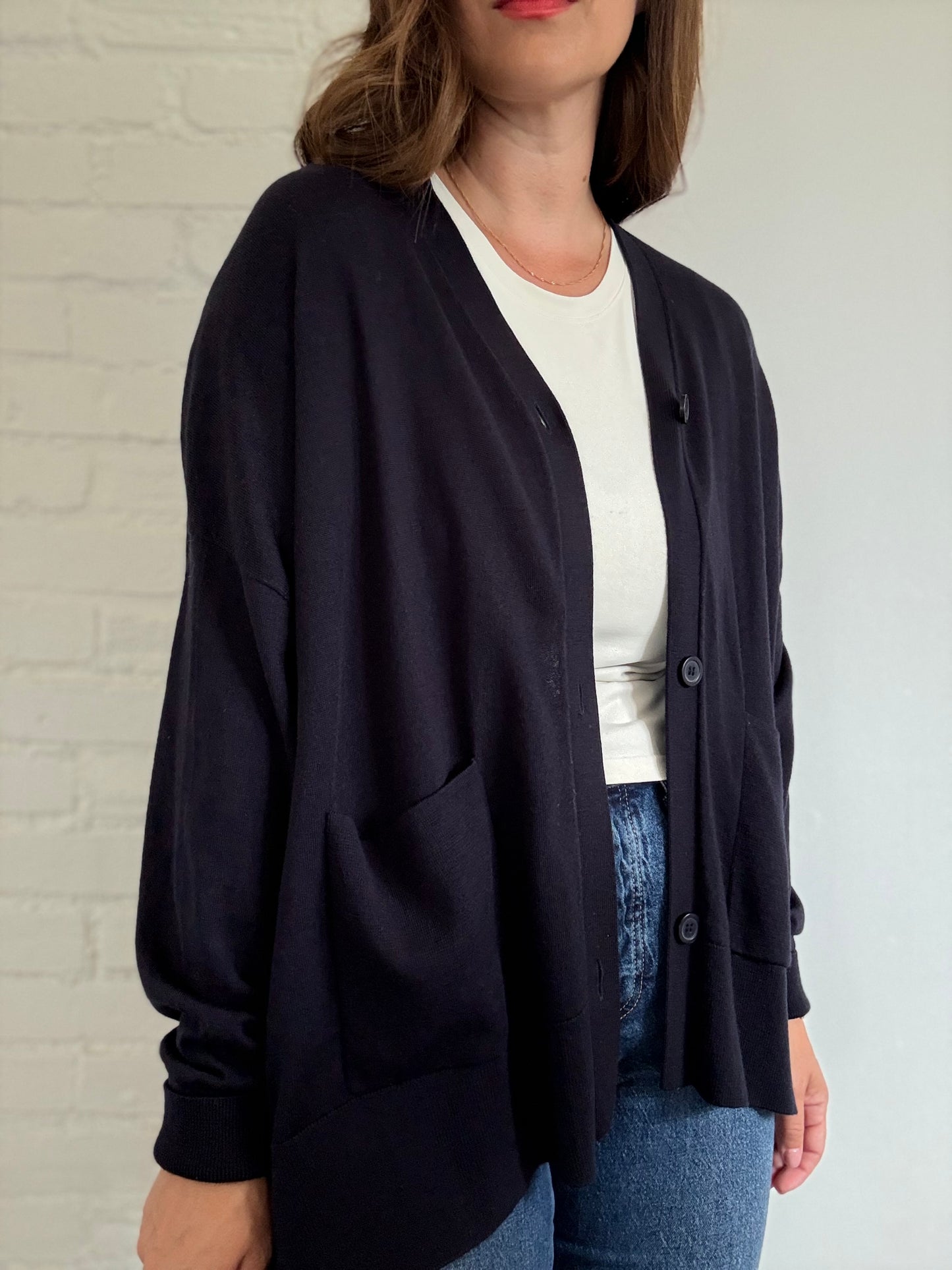 COS Draped Back Cardigan - Size M