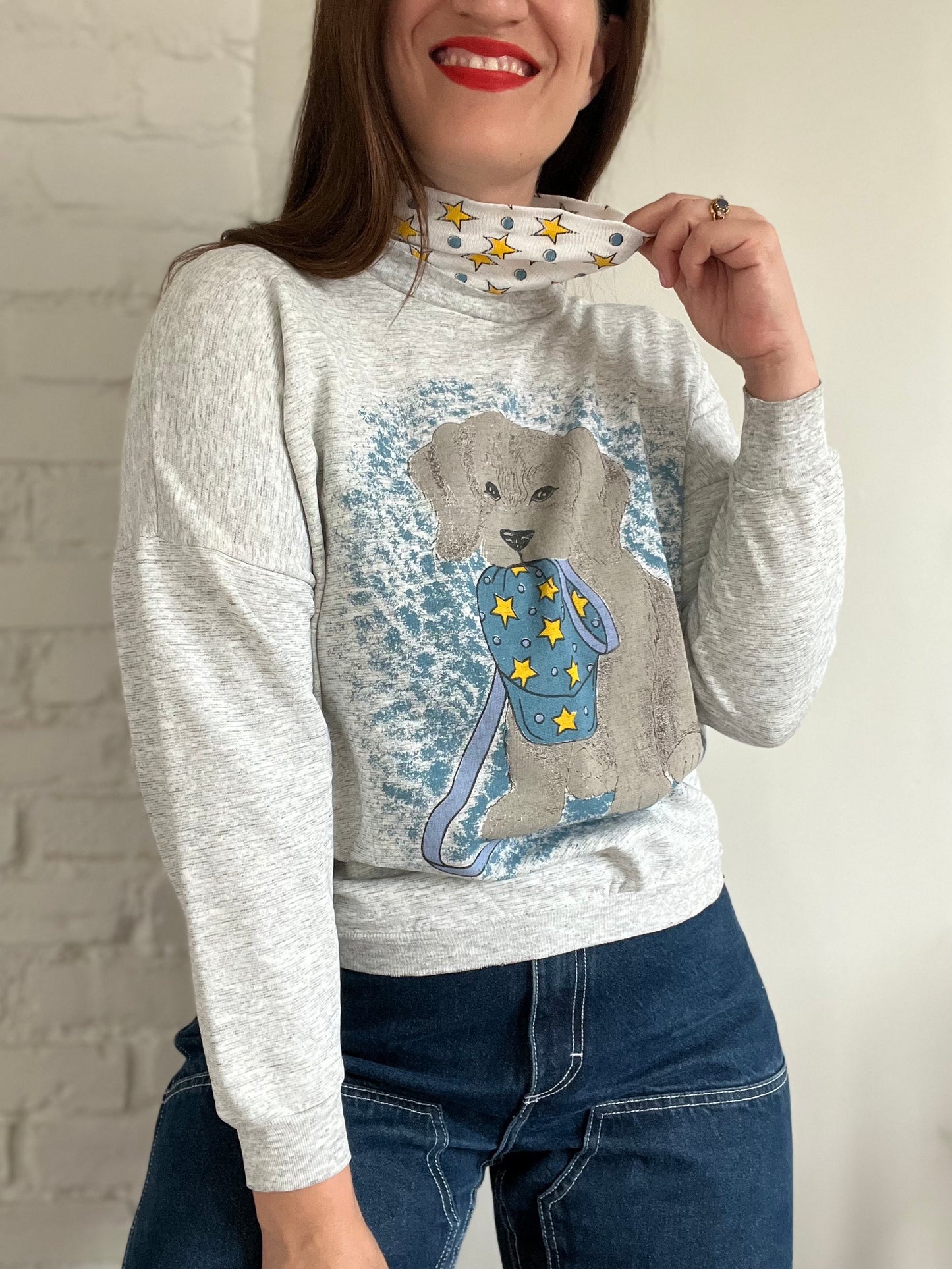 Puppy Magic Stars Sweatshirt - Size M