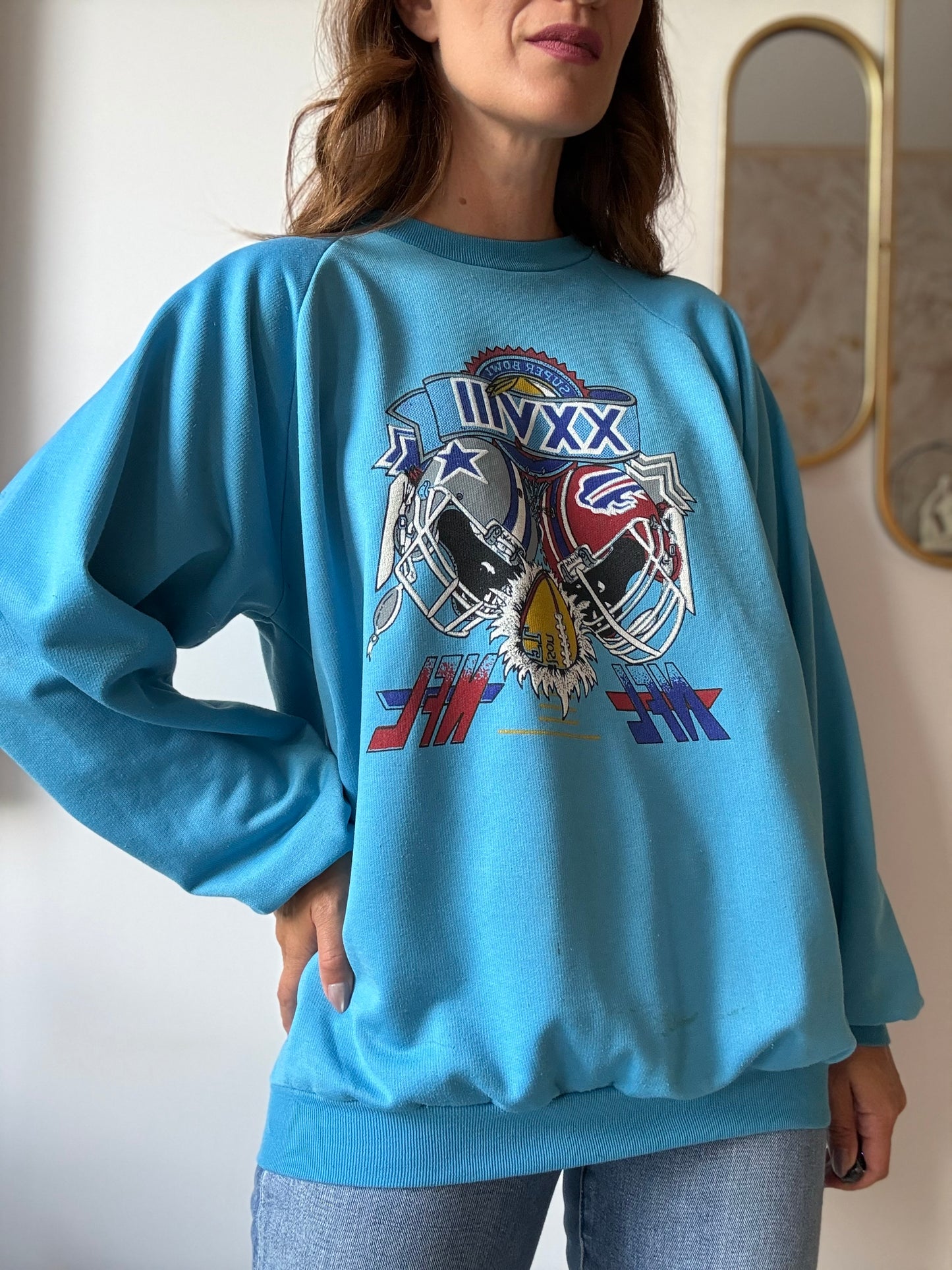 Vintage Buffalo Bills vs. Dallas Cowboys Sweatshirt - Size L