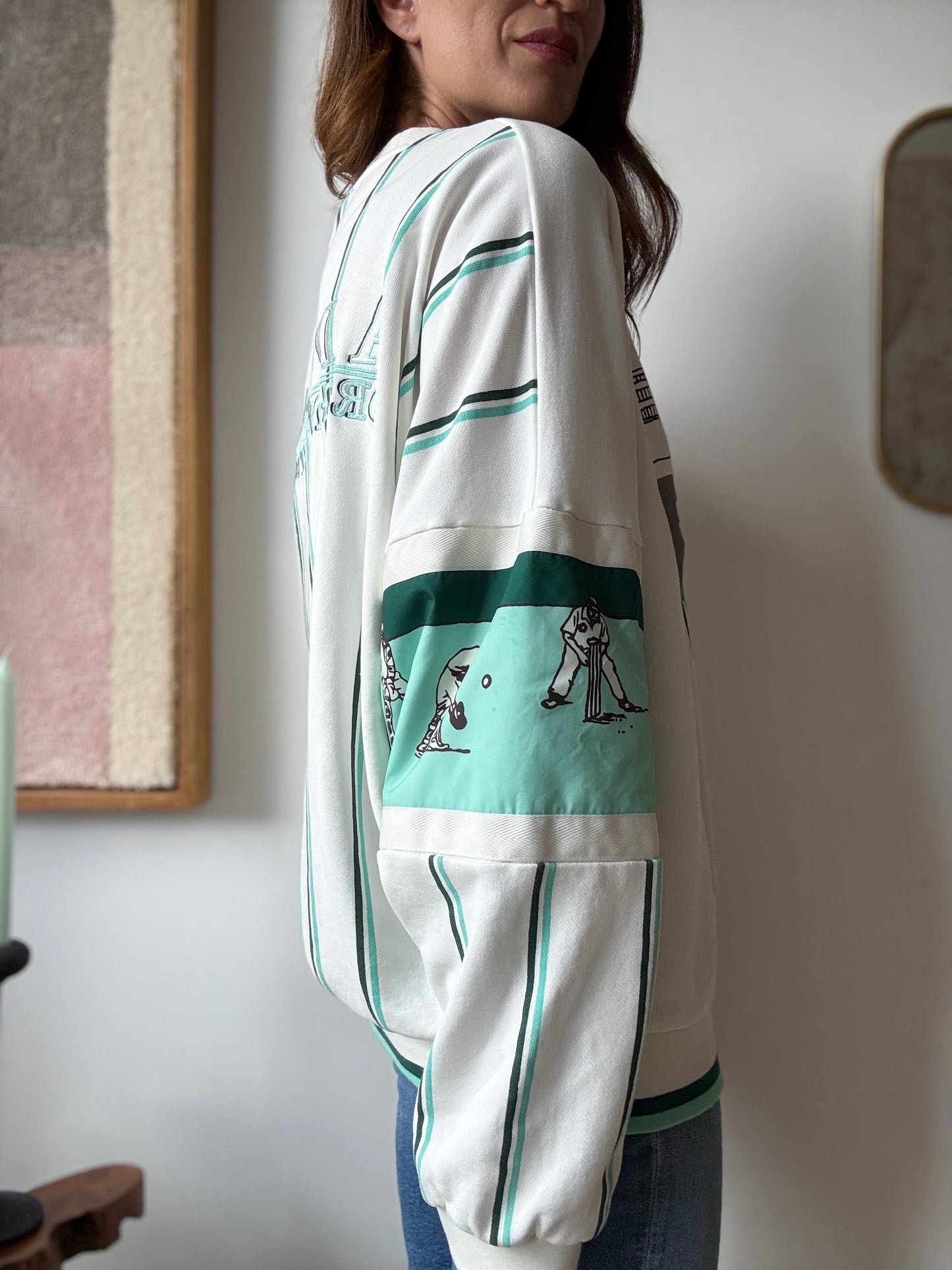 Retro Adidas Cricket Crew Sweatshirt - Size Large