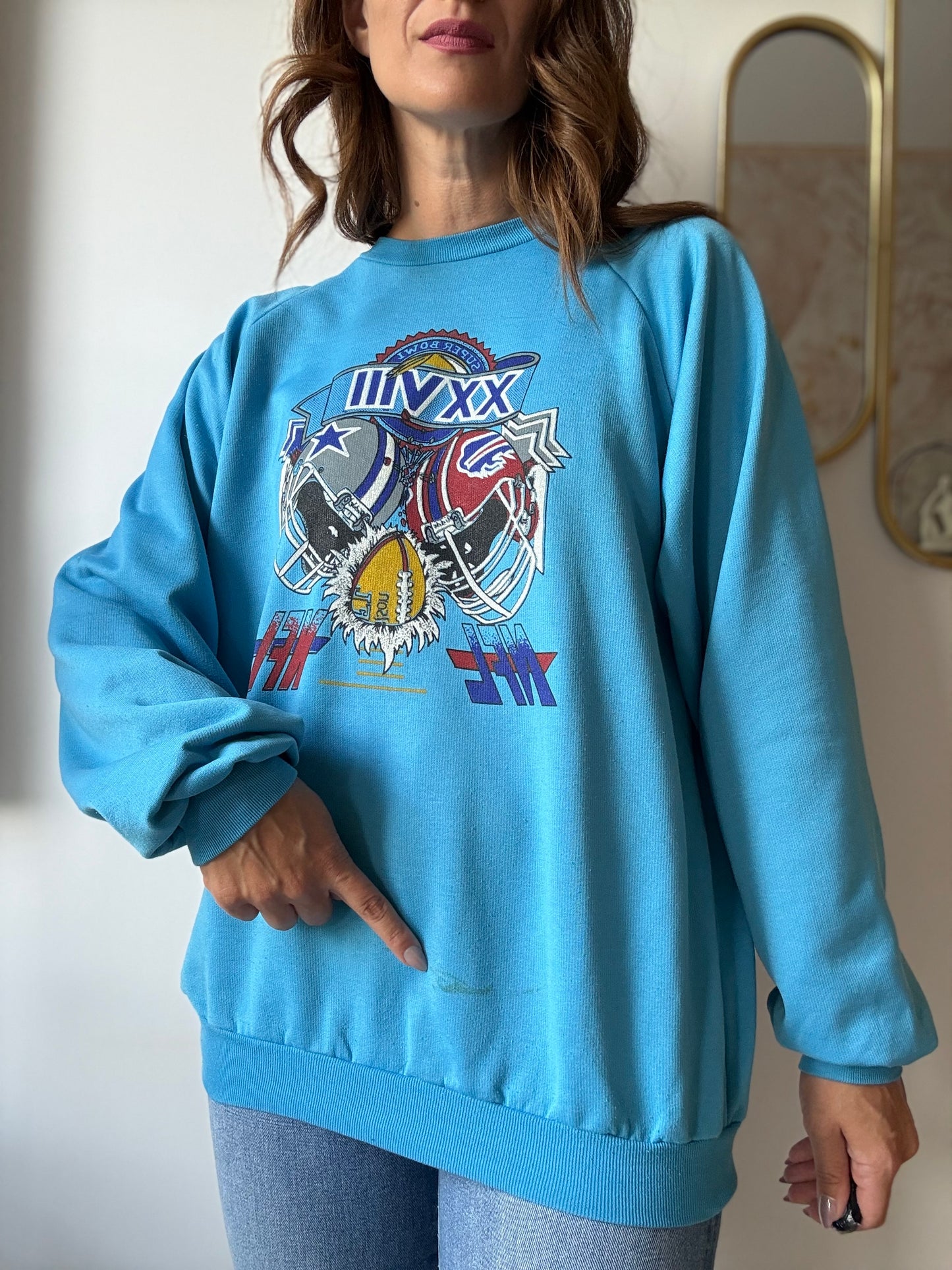 Vintage Buffalo Bills vs. Dallas Cowboys Sweatshirt - Size L