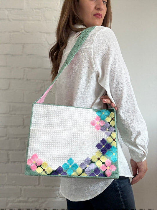 Crochet Floral Laptop Bag