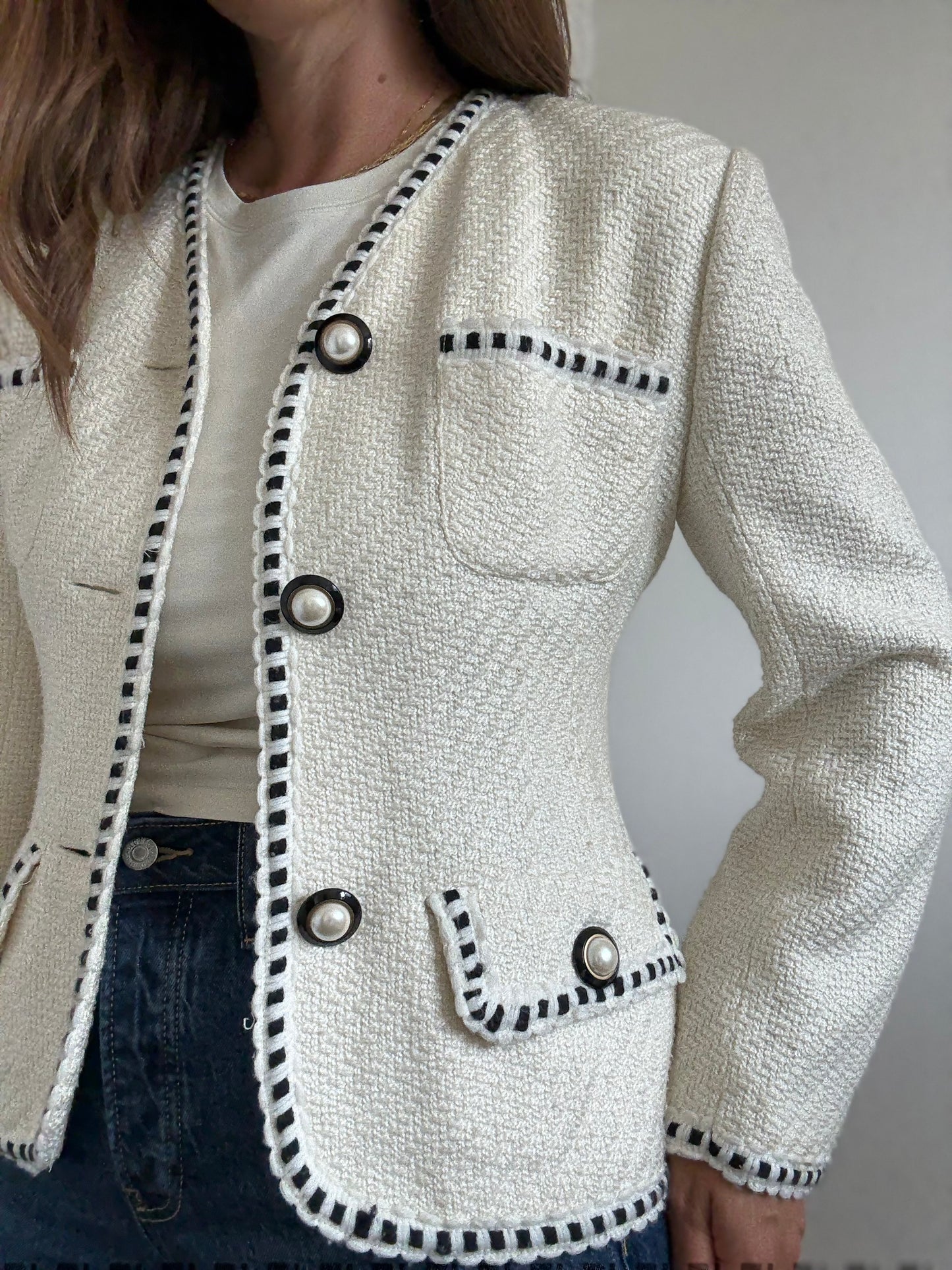 Femme De Carriere Tweed Blazer - Size 38 or M
