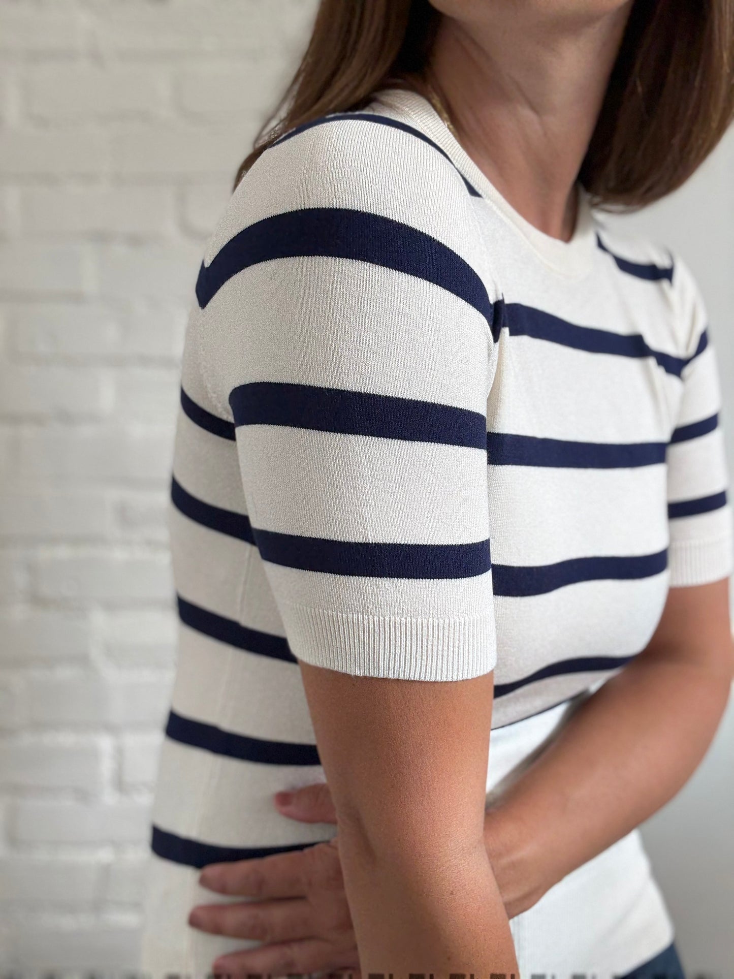 Striped Knit Top - Size S