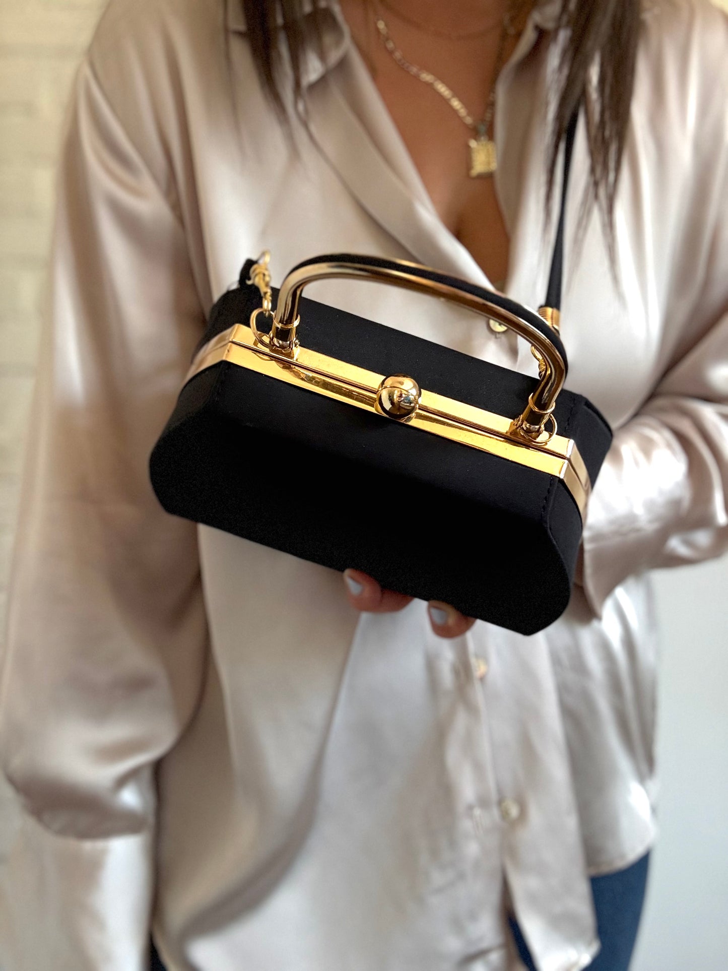 Satin Structured Purse