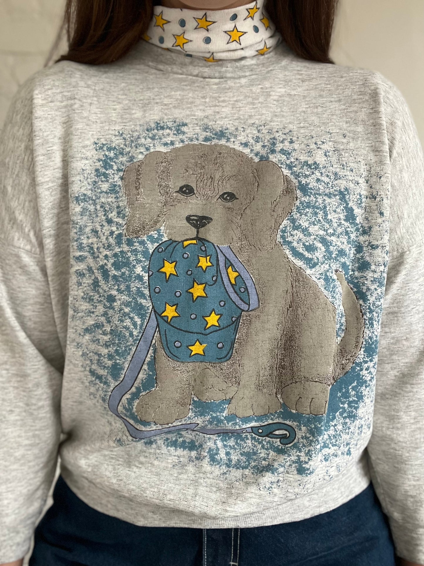 Puppy Magic Stars Sweatshirt - Size M