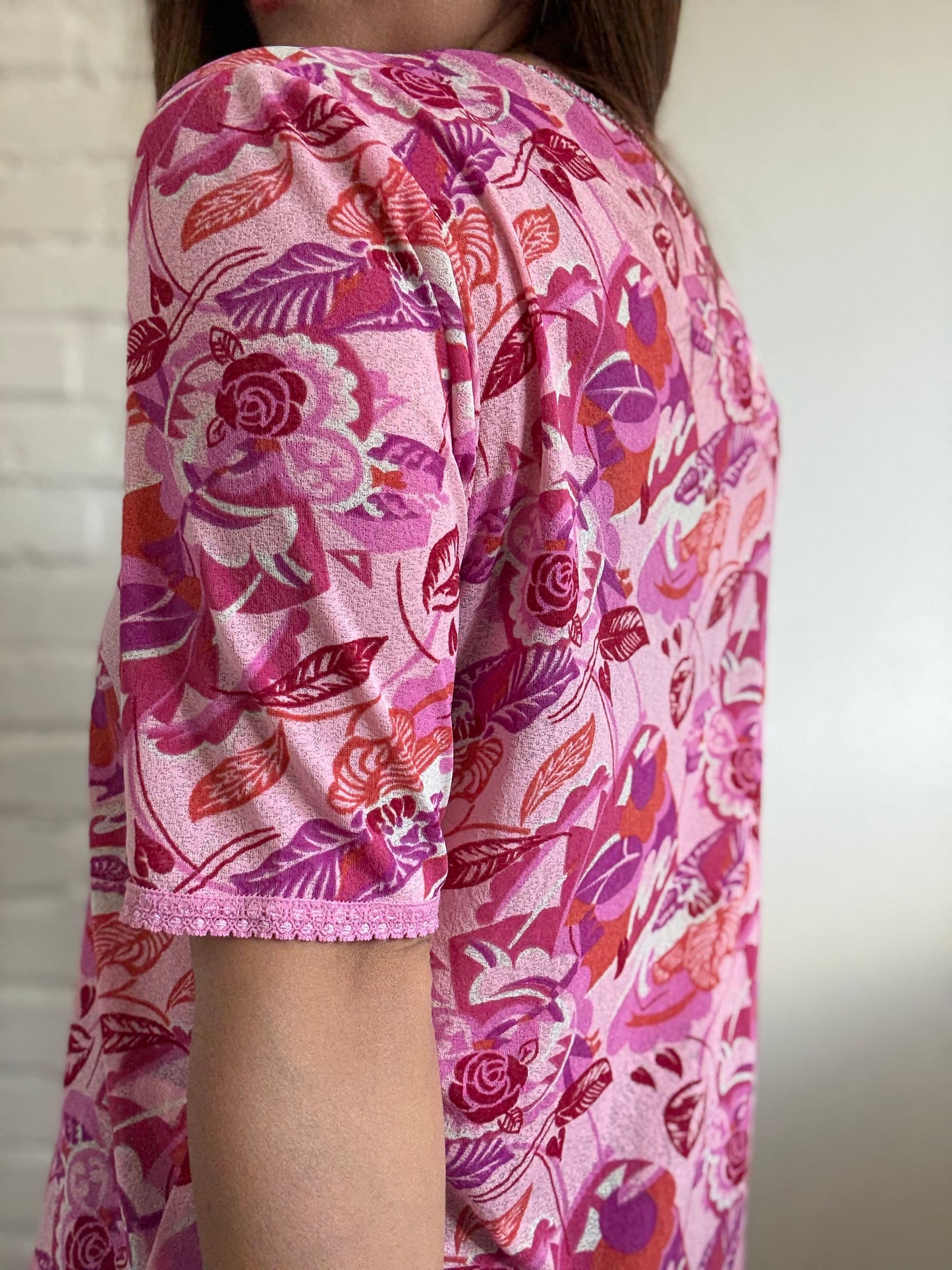 Vespucci Crepe Button-Up  Shirt - Size XL