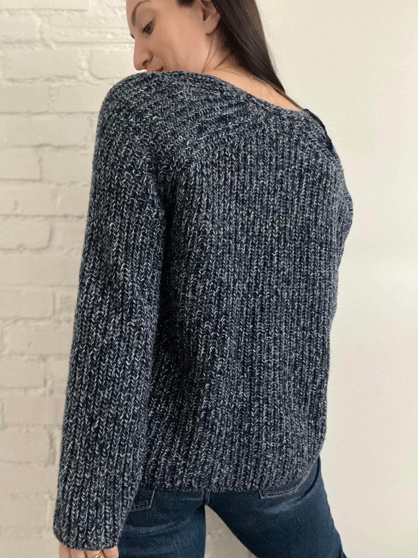 COS Ribbed V-Neck Jumper - S (oversized)