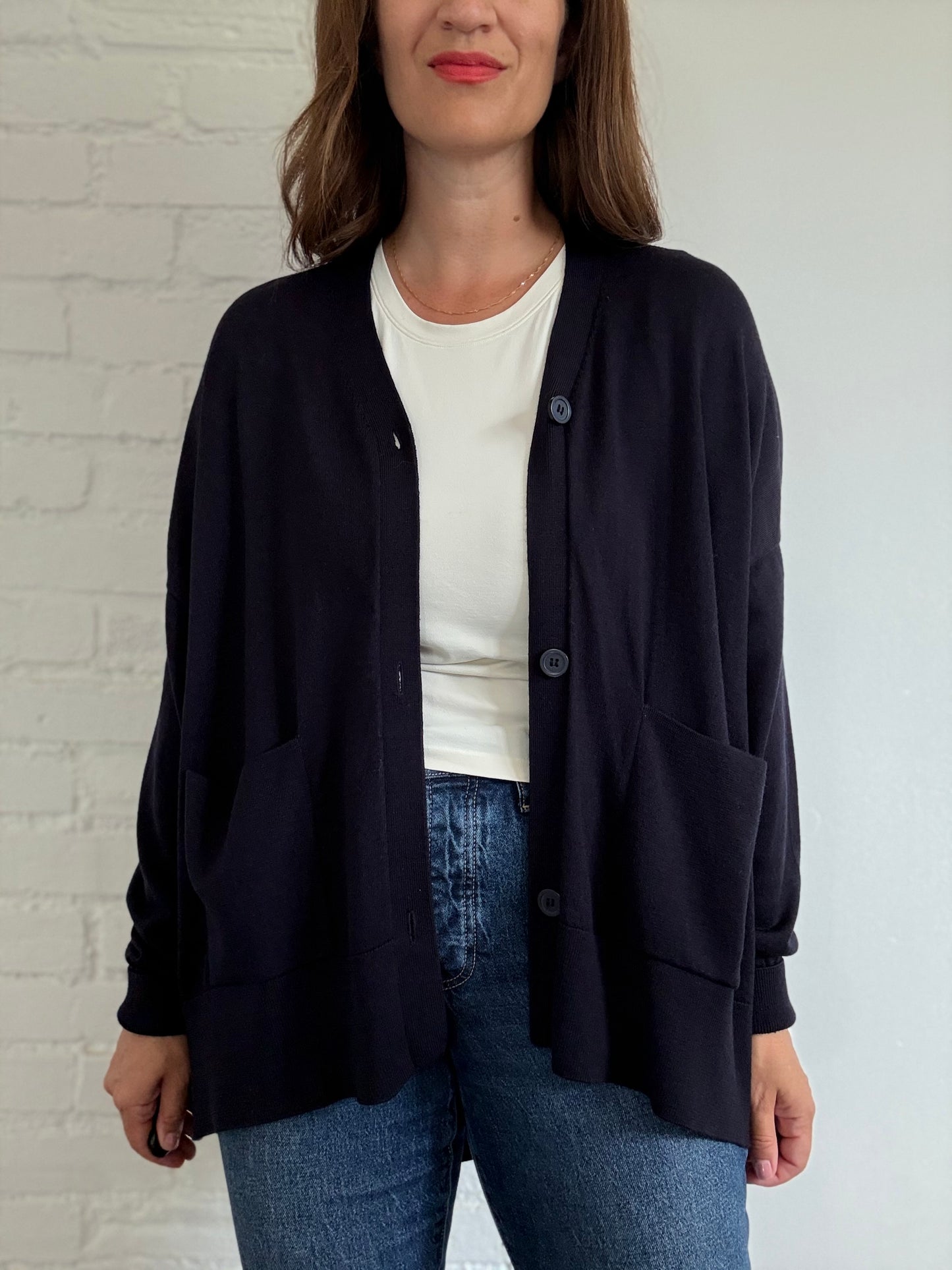 COS Draped Back Cardigan - Size M