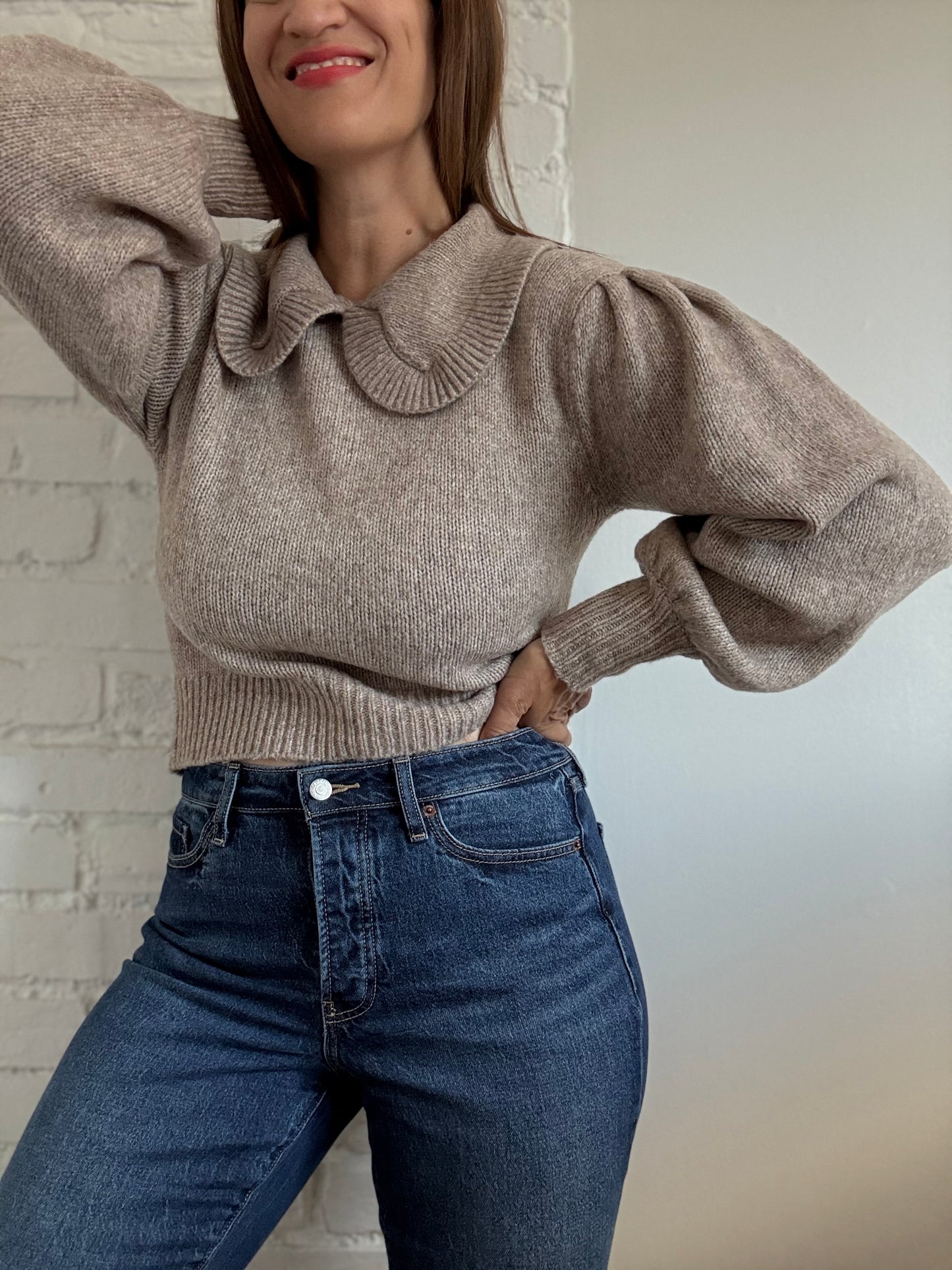 ASTR the Label Peter Pan Knit Sweater - Size XS