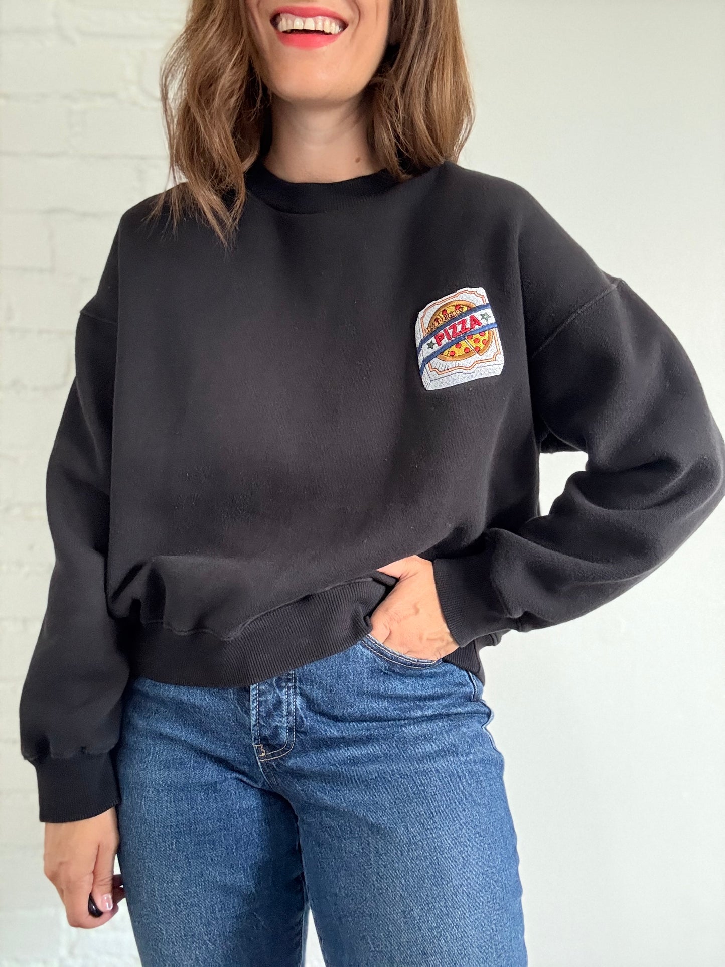 Pizza Plush Crewneck Sweater - Size M/L