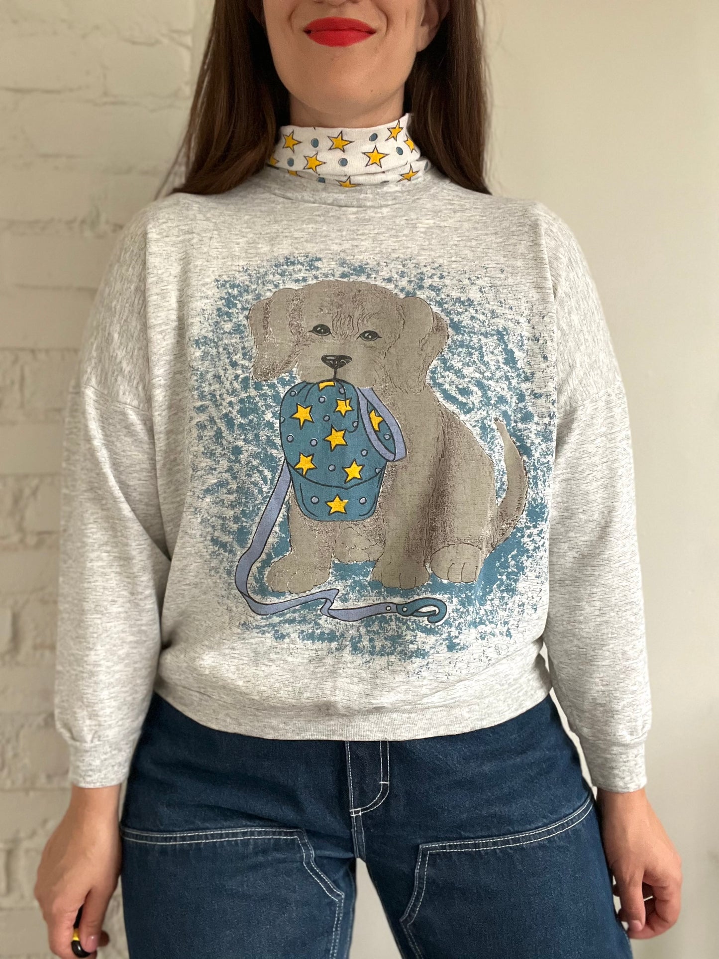 Puppy Magic Stars Sweatshirt - Size M