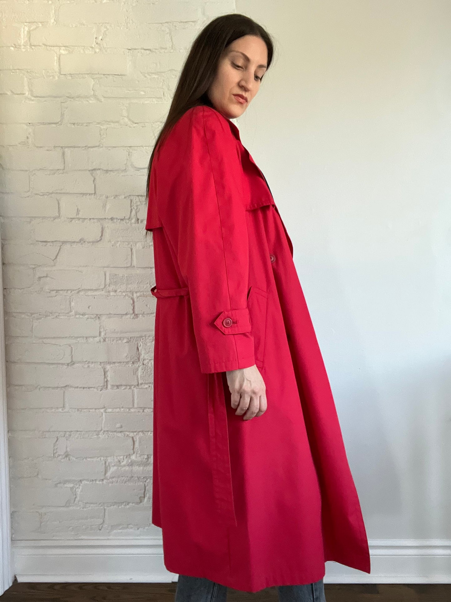 Red Trench Coat - Size XL