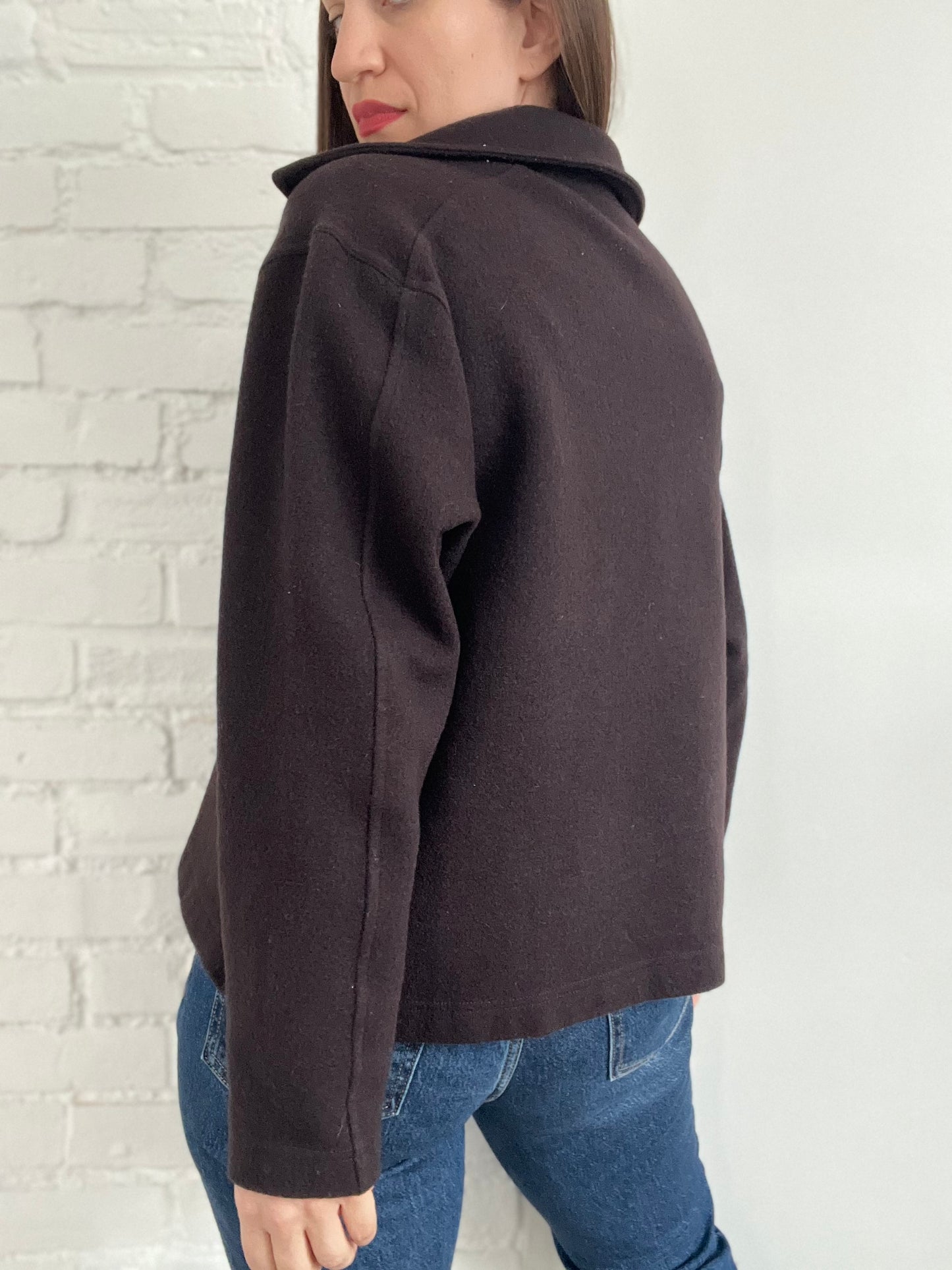 COS 1/2 Zip Boiler-Wool Jumper - XL