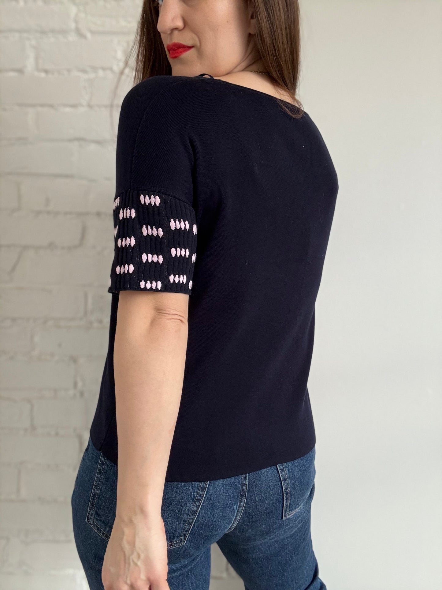 COS Blue Knit Tee - Size S
