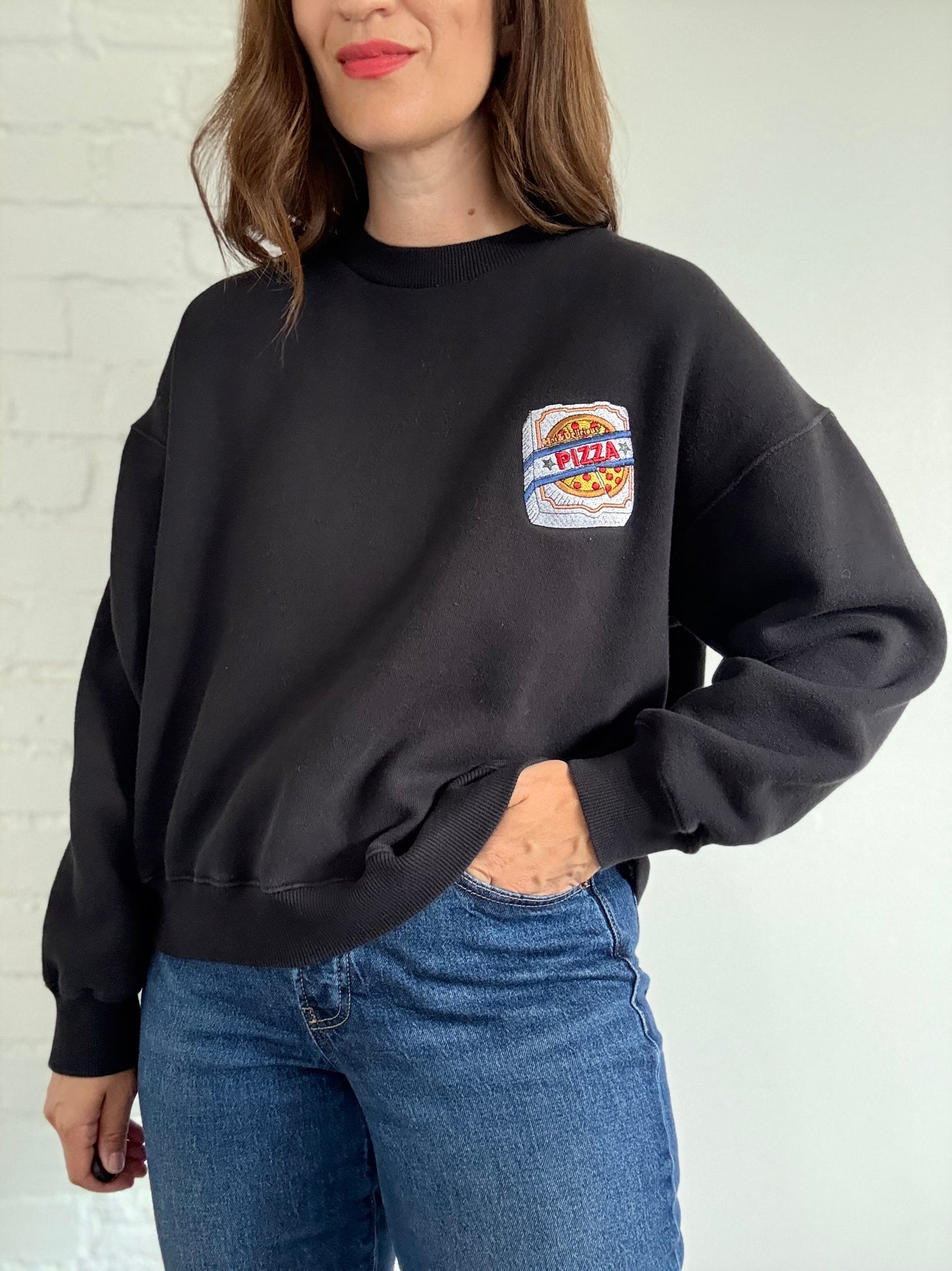 Pizza Plush Crewneck Sweater - Size M/L