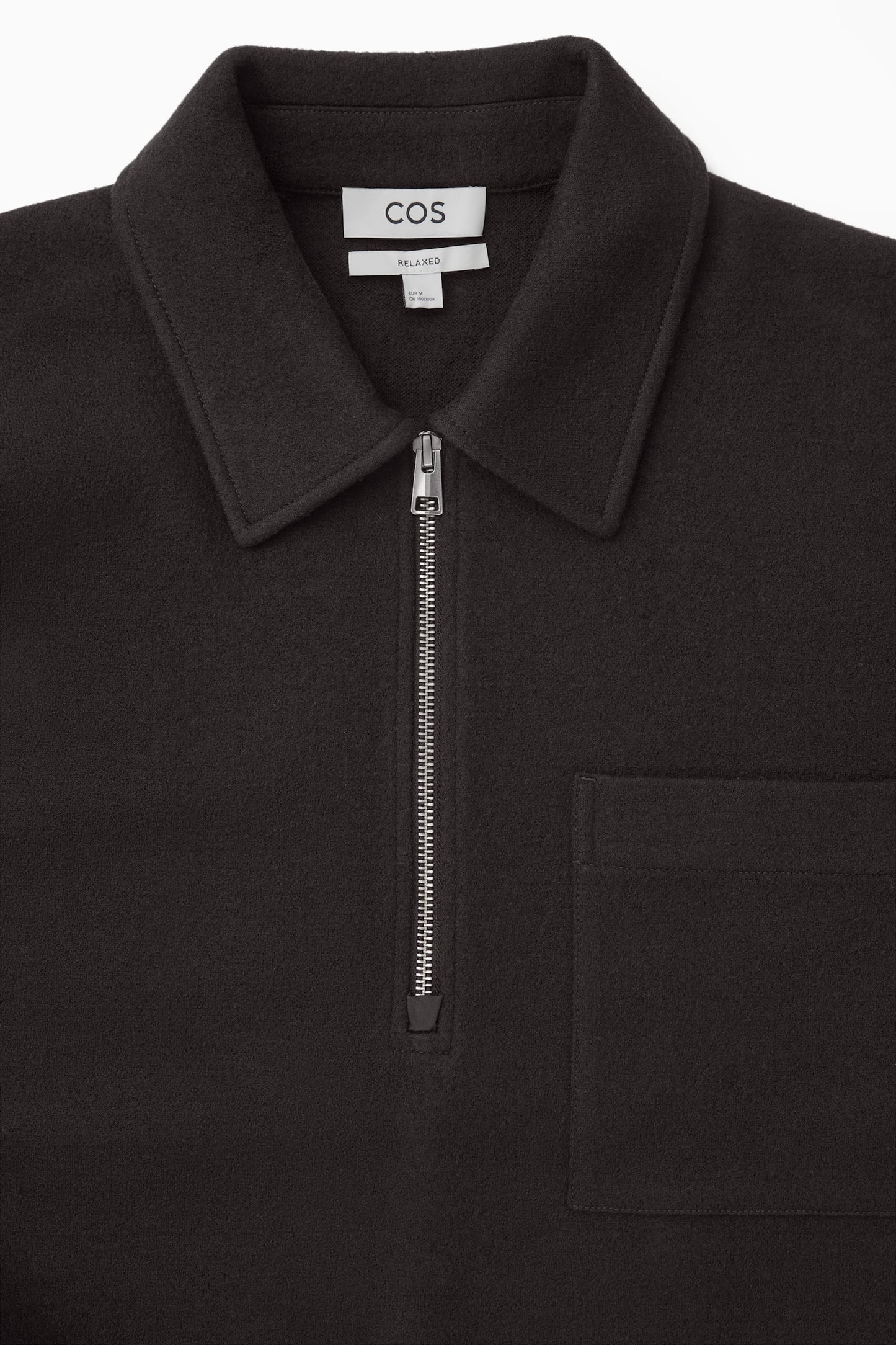 COS 1/2 Zip Boiler-Wool Jumper - XL