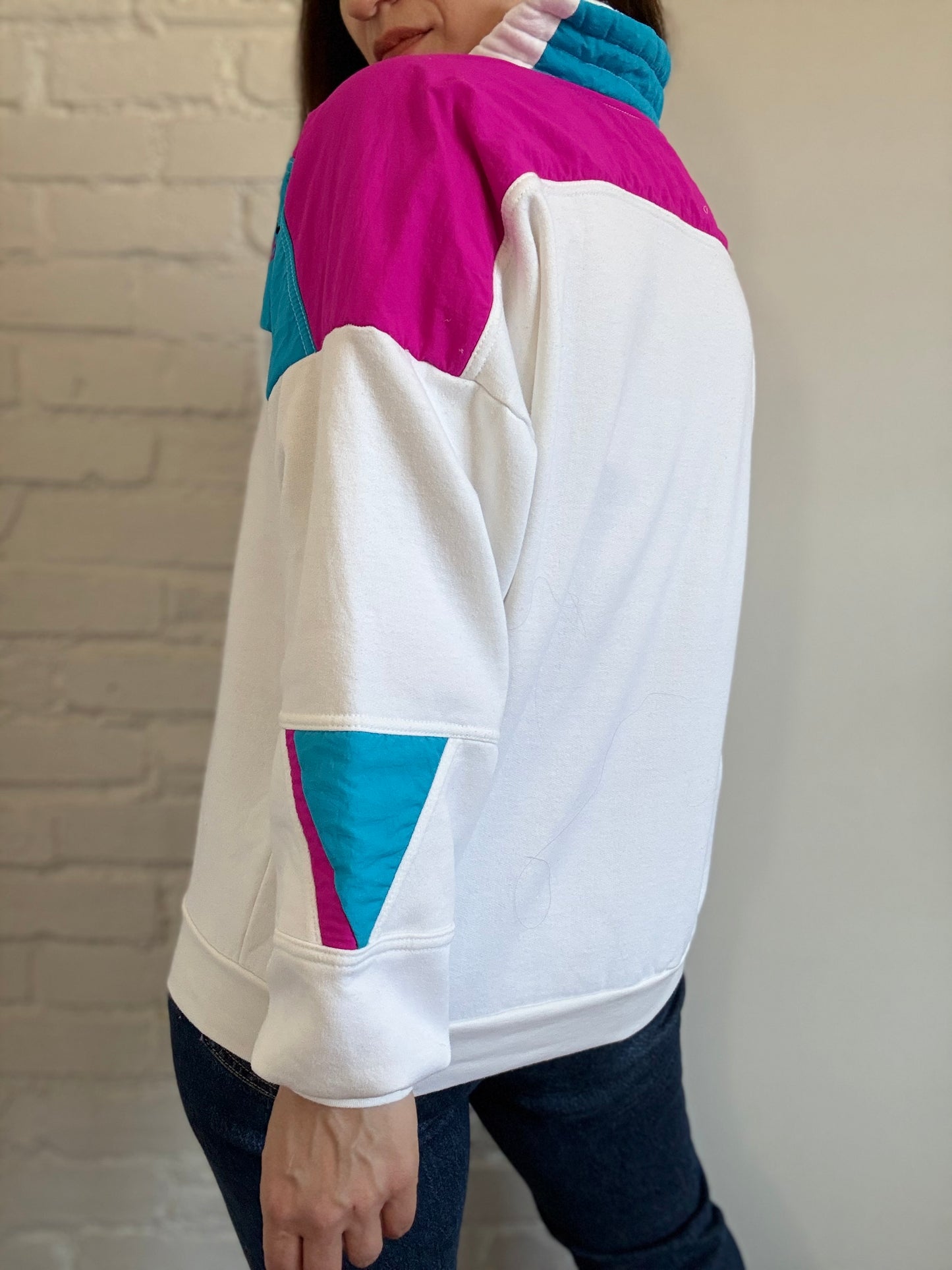 Retro Whistler Quarter Zip Sweater - Size L