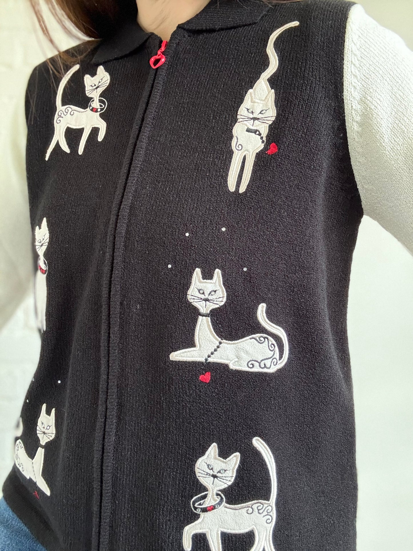 Siamese Cat Cardigan - Size M