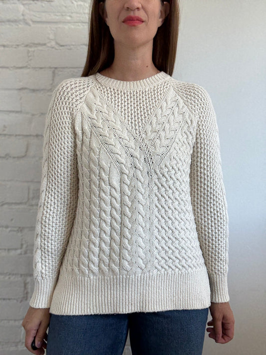 Cable Knit Tunic Sweater - Size S