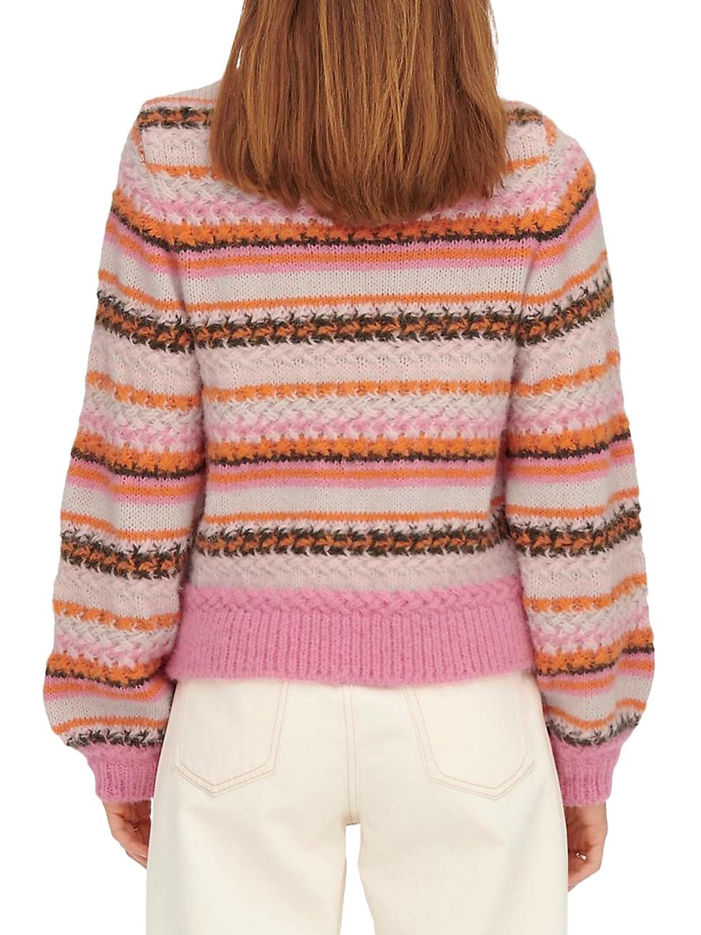 Textured Fair Isle Crewneck - M