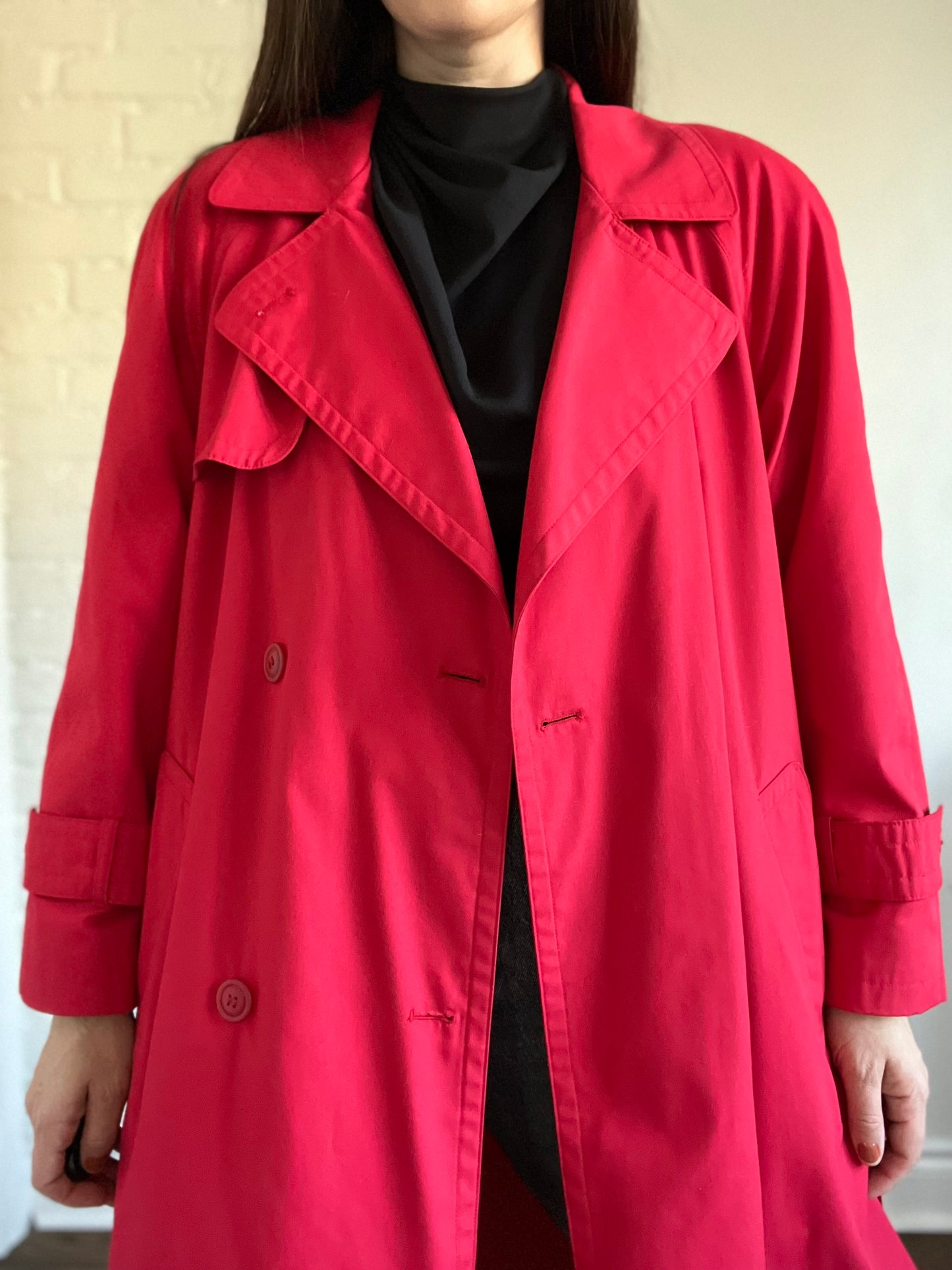 Red Trench Coat - Size XL