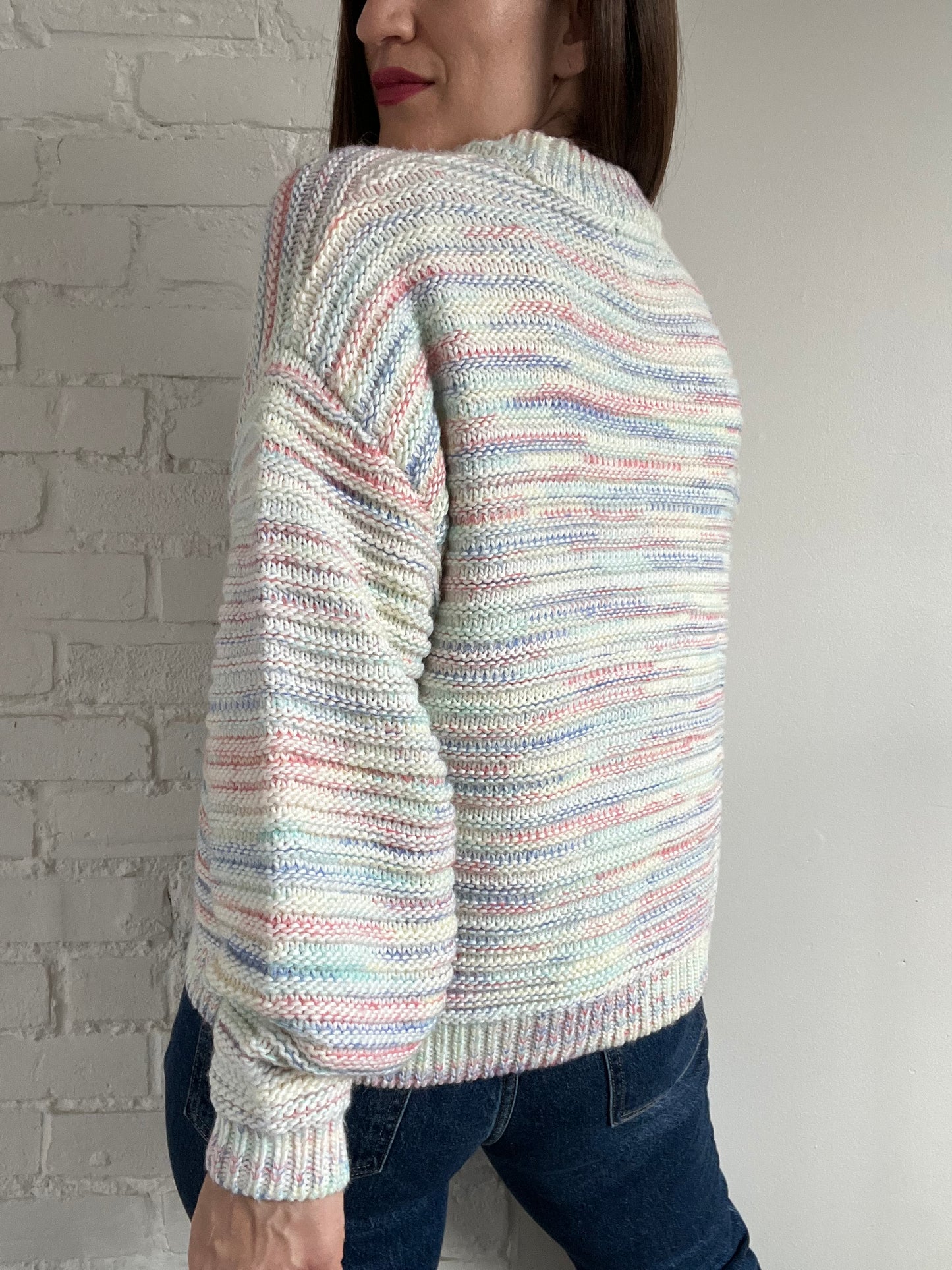 Slouchy Yarn Pastel Knit - S (oversized)