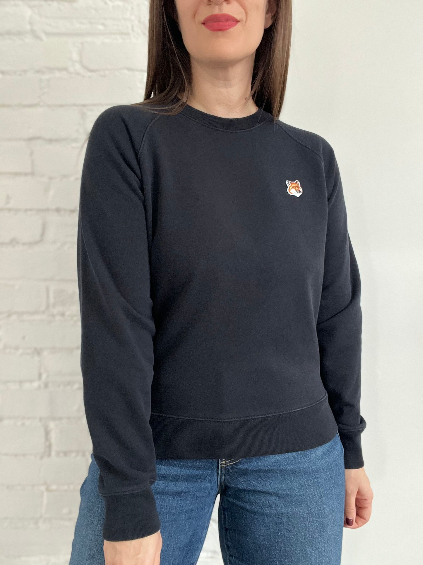 Maison Kitsune Fox Head Patch Sweater - M/L
