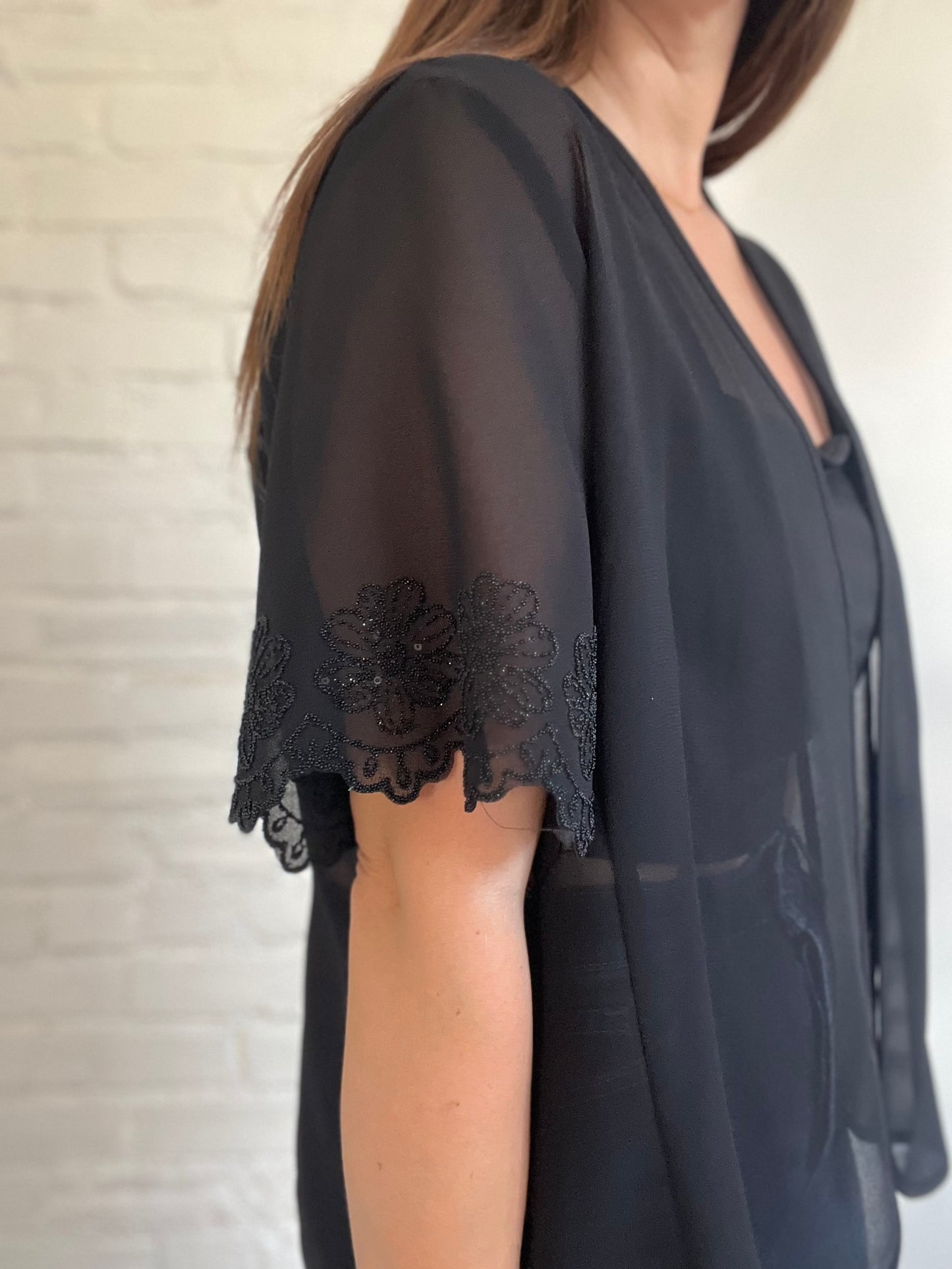 Black Sheer Topper - Size L