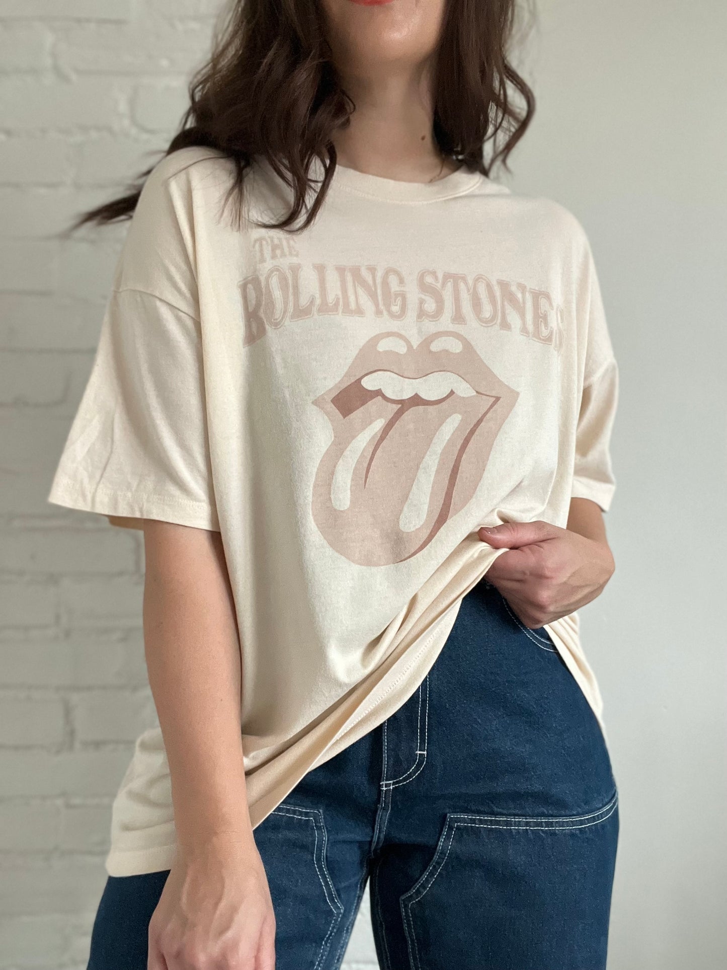 Oversized Rolling Stones Graphic Tee - Size L/XL
