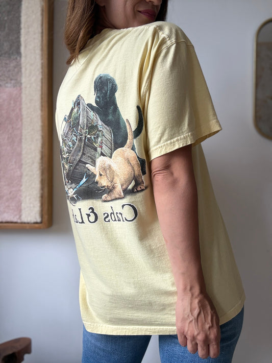 Crabs & Labs Yellow T-Shirt - Size L (Unisex)