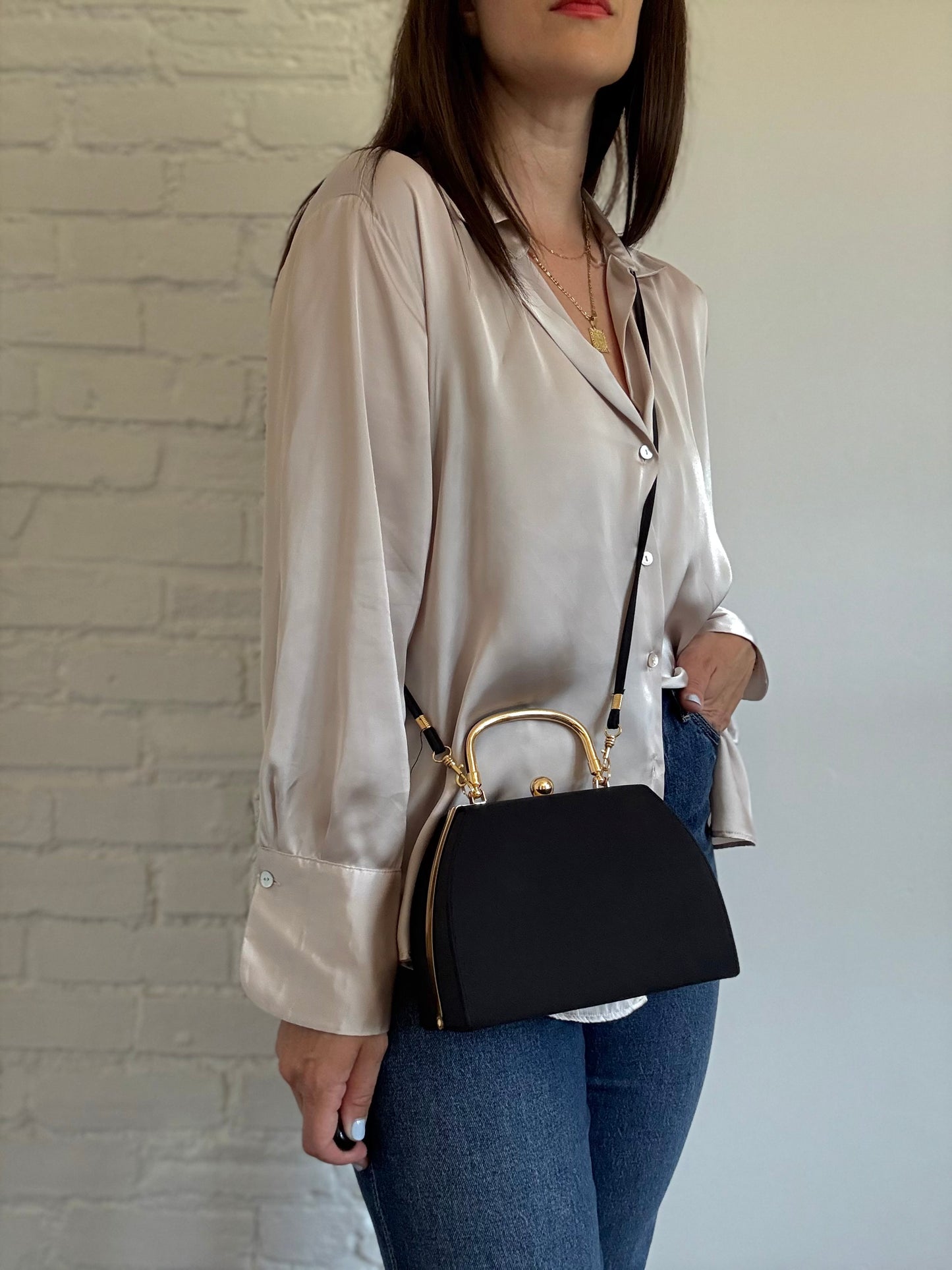 Satin Structured Purse
