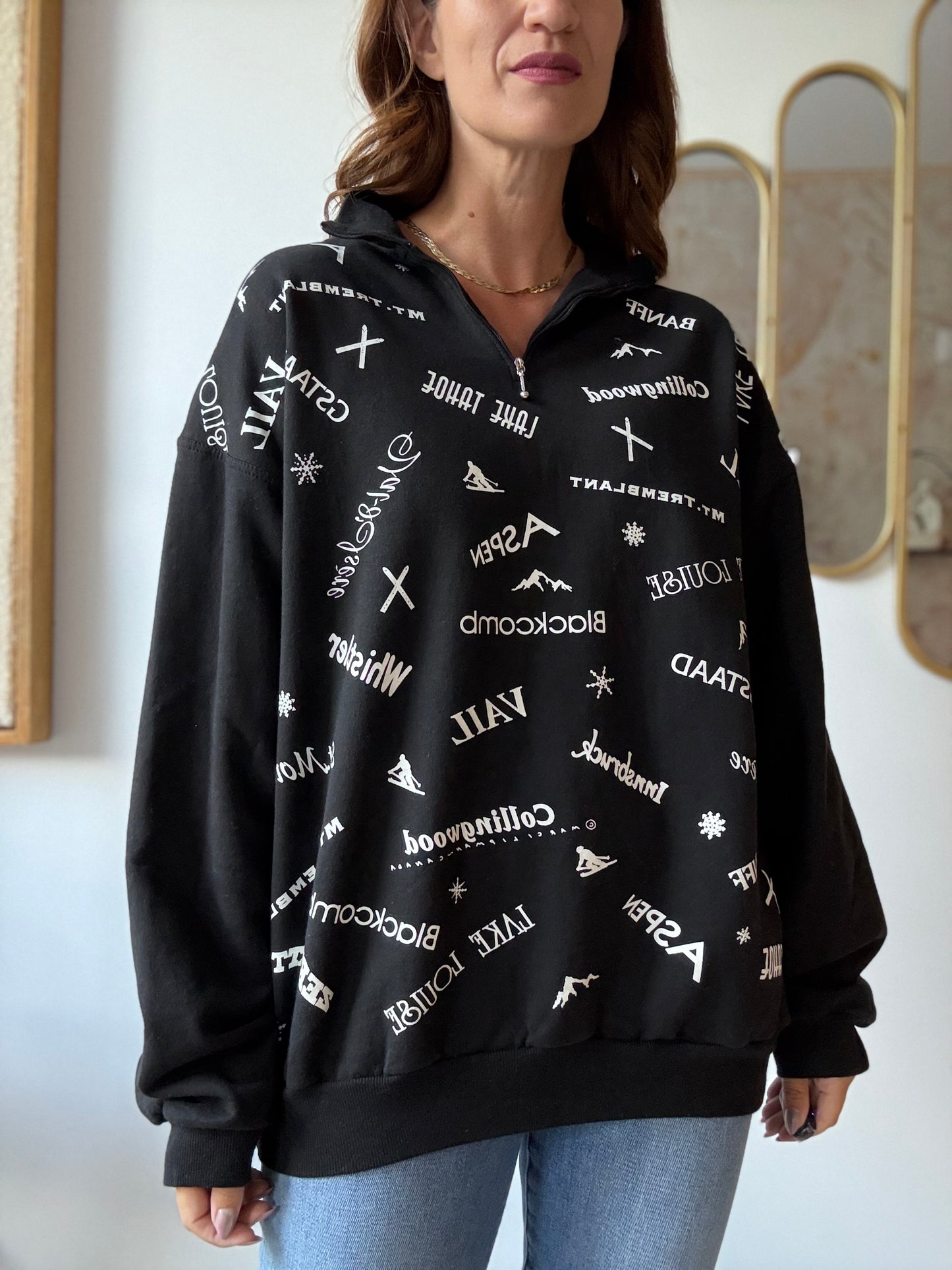 Vintage Marci Lipman Ski Sweatshirt - Size L/XL