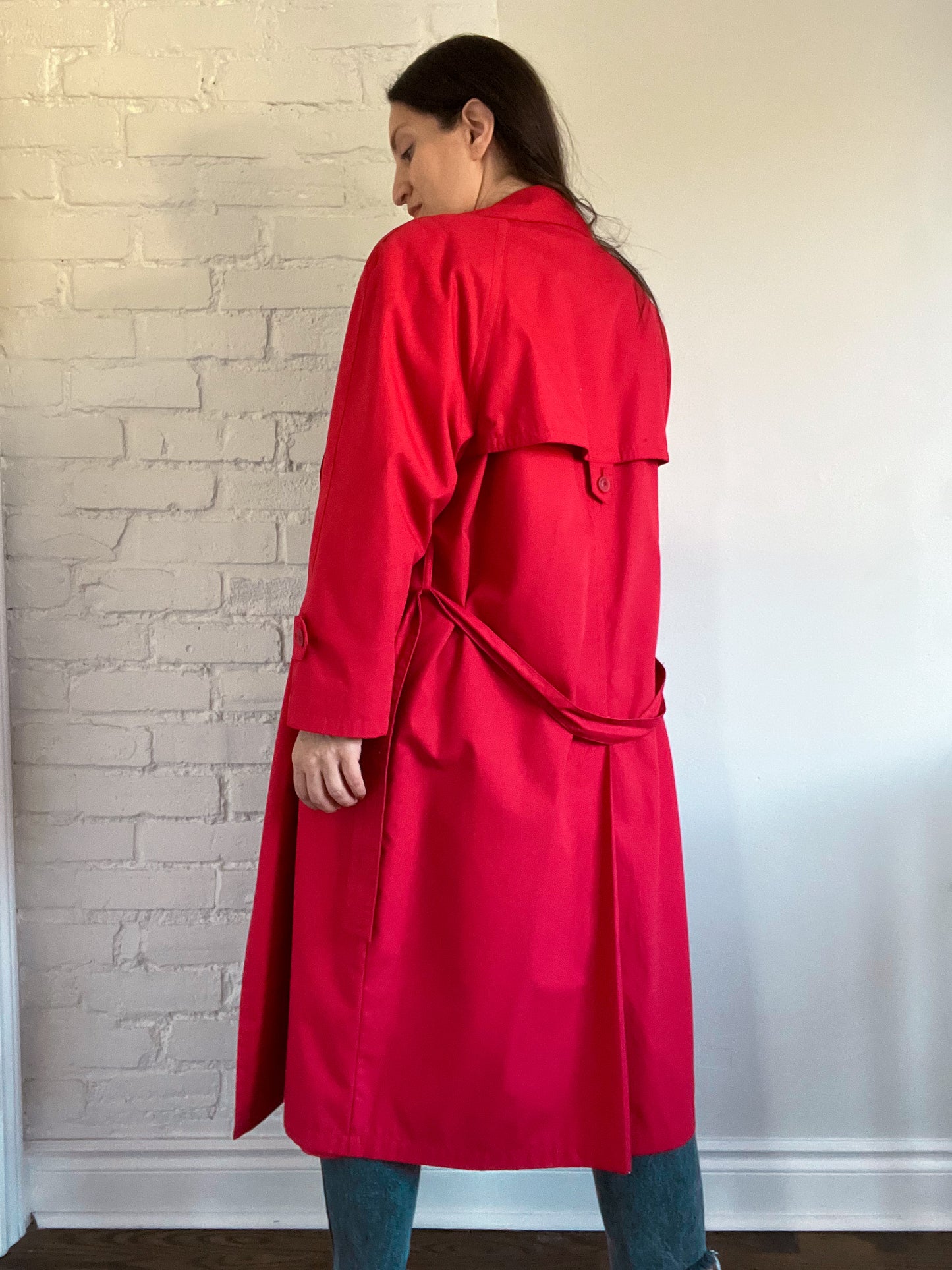 Red Trench Coat - Size XL