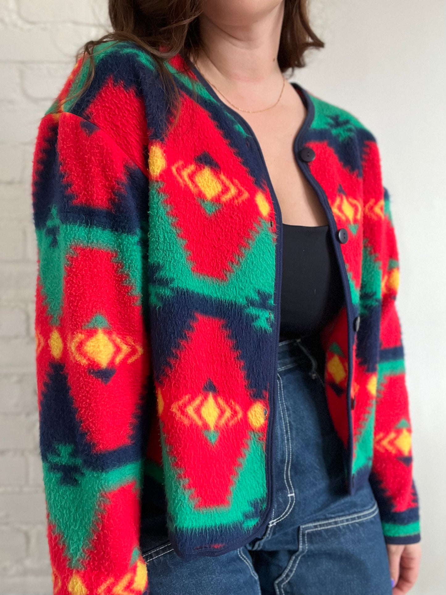 Fleece Aztec Sweater - XL