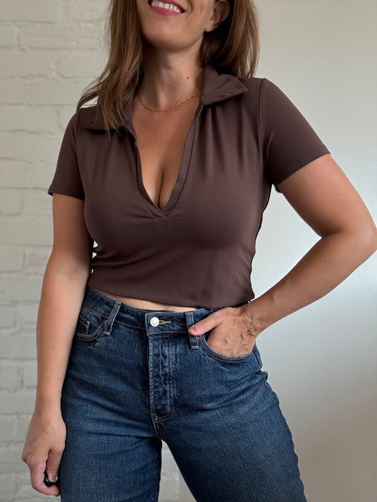 Babaton Contour Chocolate Polo - Size XL