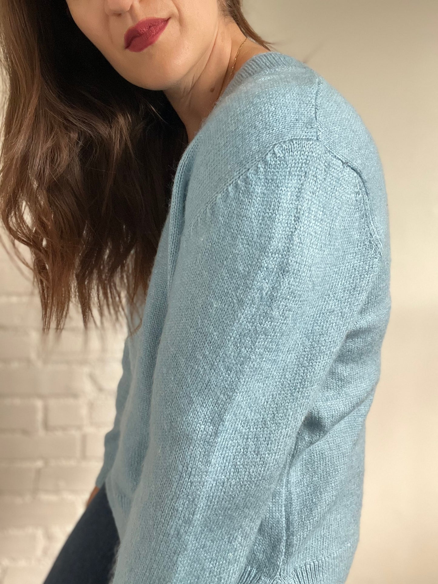 Blue Knitted Jumper - M (Copy)