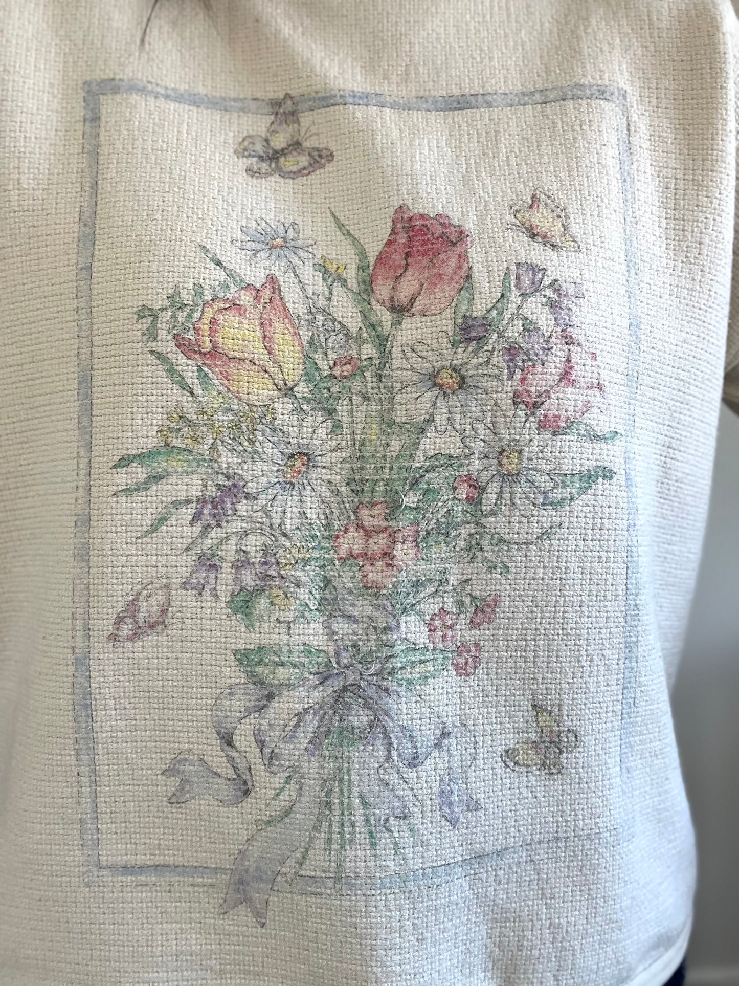 Floral Bouquet Waffle Shirt - Size XL