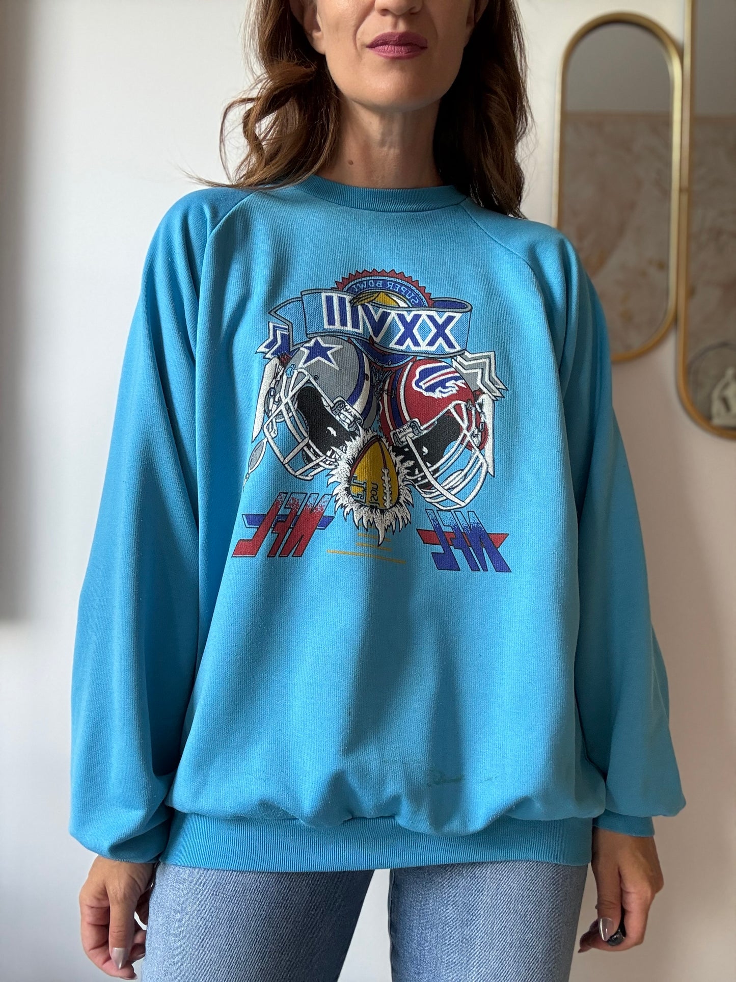 Vintage Buffalo Bills vs. Dallas Cowboys Sweatshirt - Size L