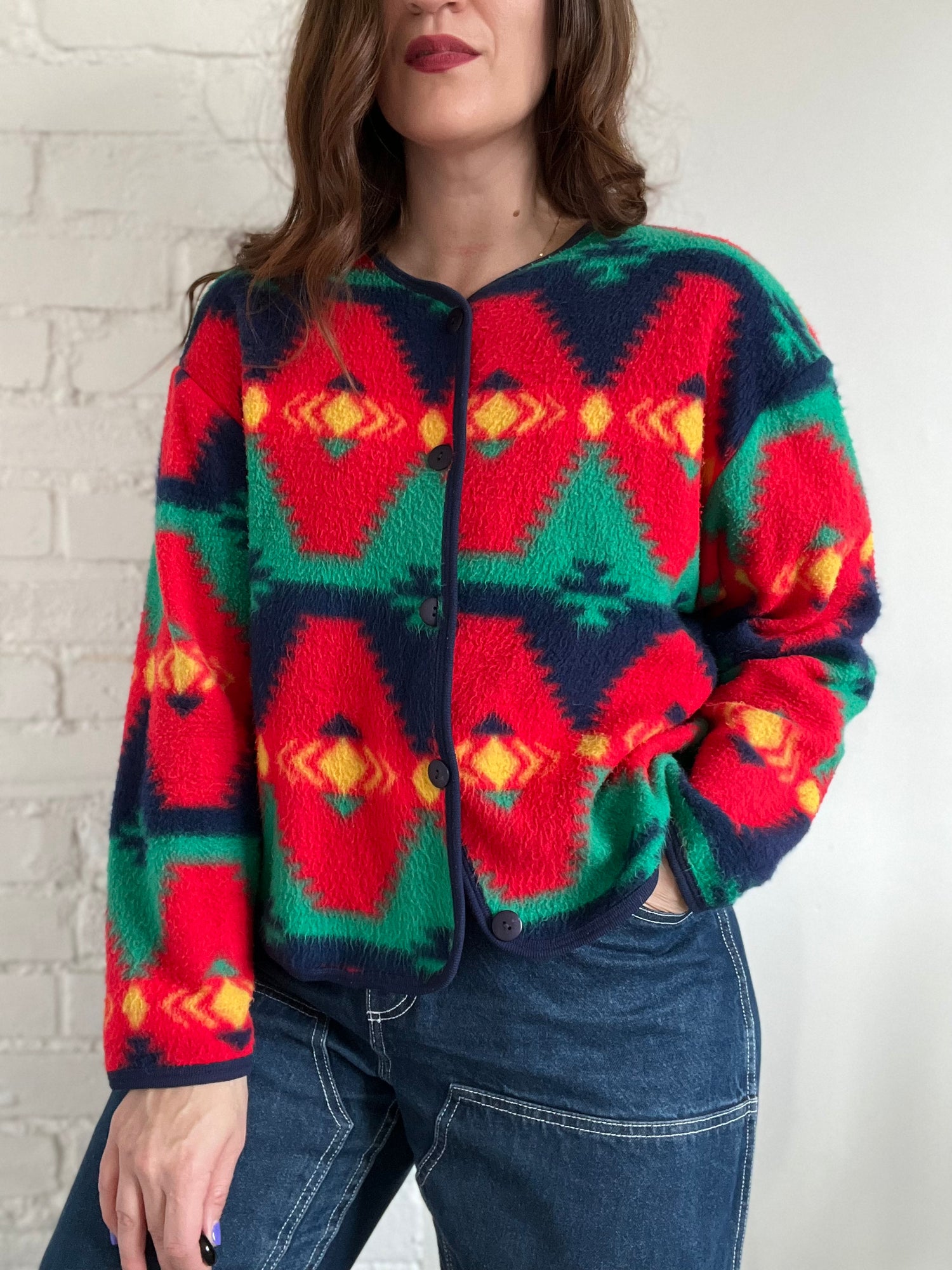 Fleece Aztec Sweater - XL