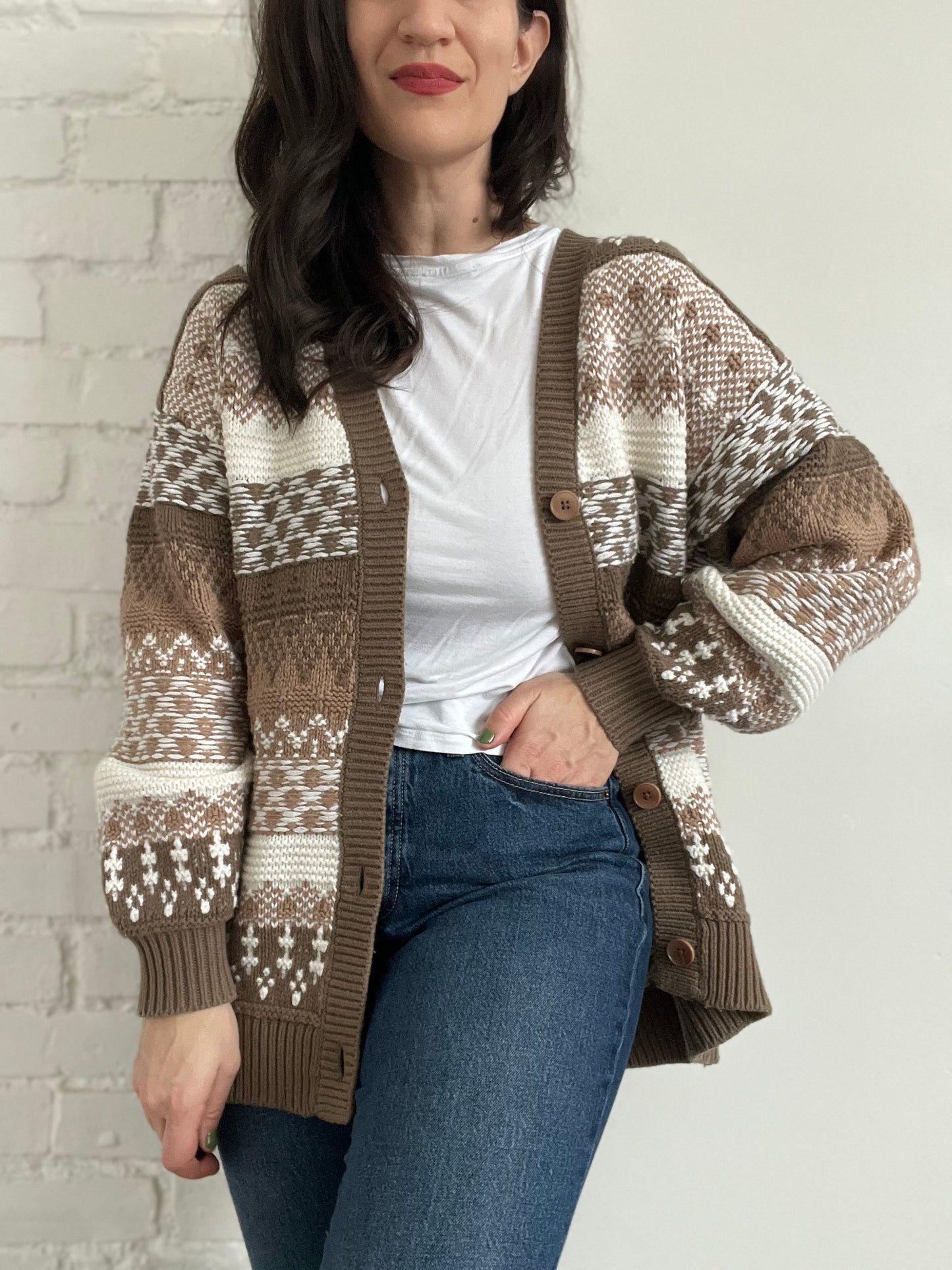 Wilfred Textured Cardigan Knit - M (oversized)